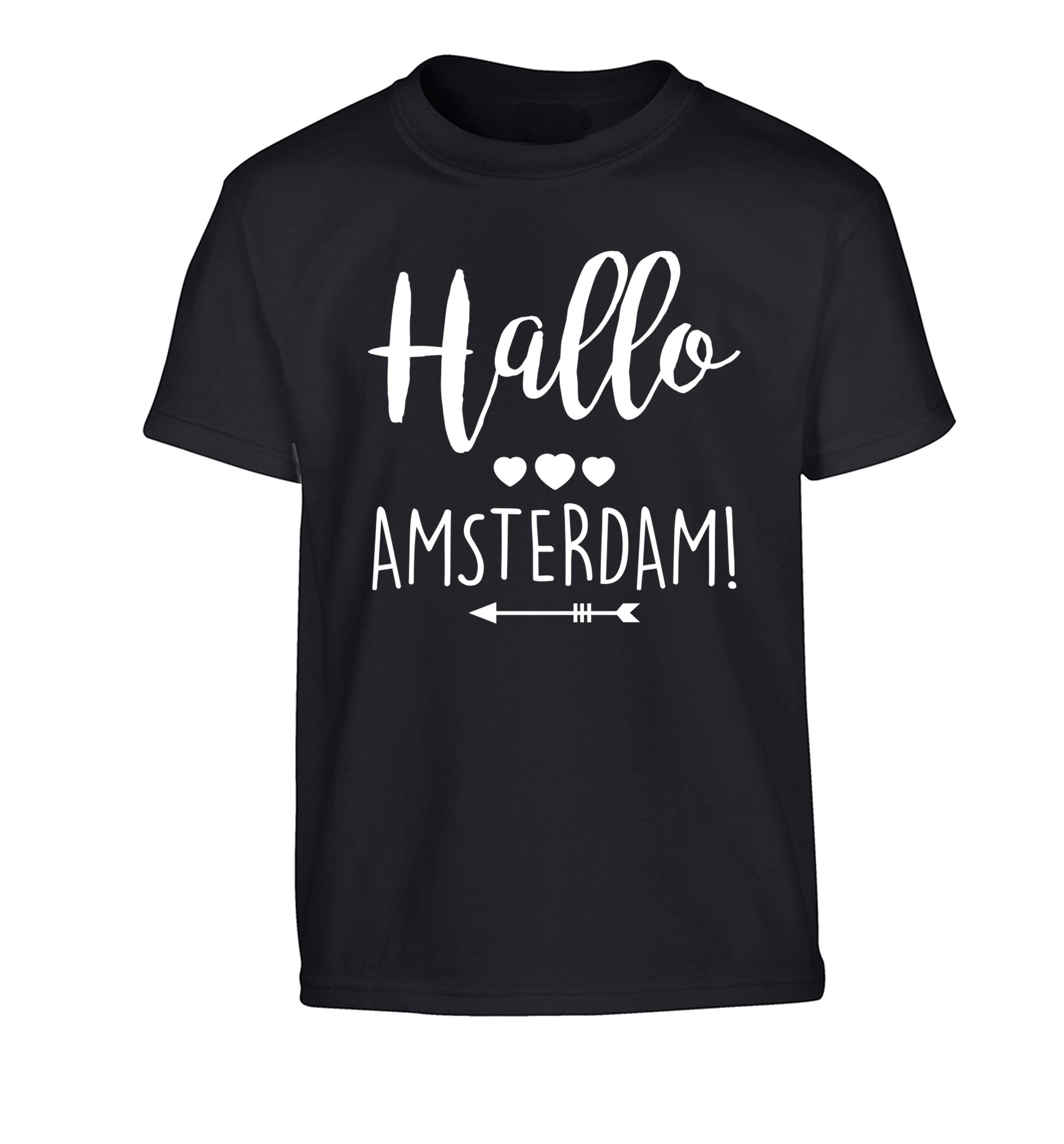 Hallo Amsterdam Children's black Tshirt 12-13 Years