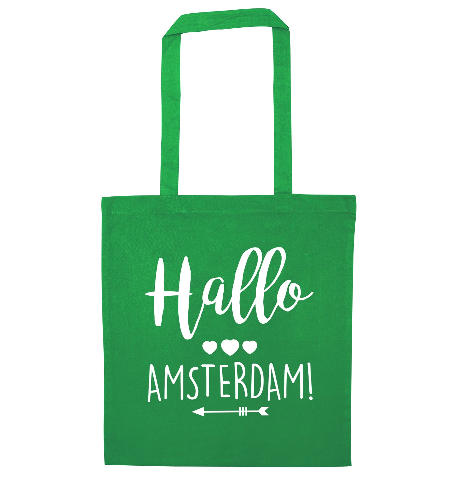 Hallo Amsterdam green tote bag