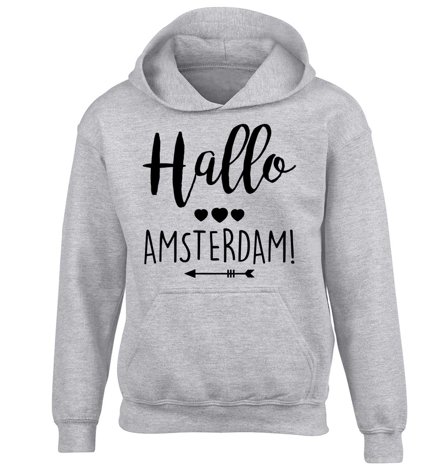 Hallo Amsterdam children's grey hoodie 12-13 Years