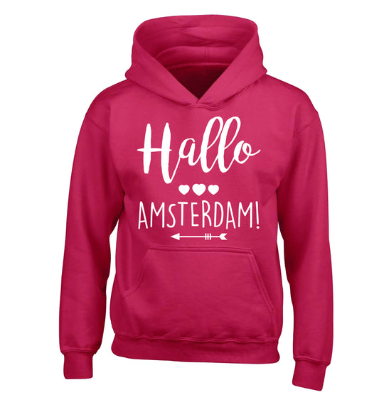 Hallo Amsterdam children's pink hoodie 12-13 Years