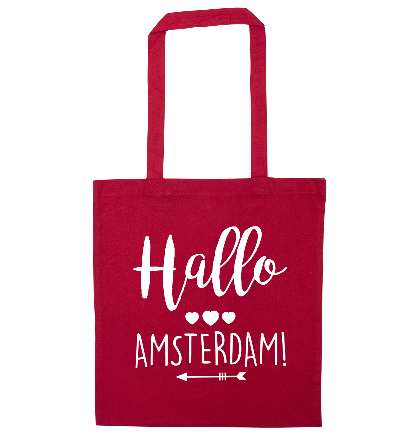 Hallo Amsterdam red tote bag