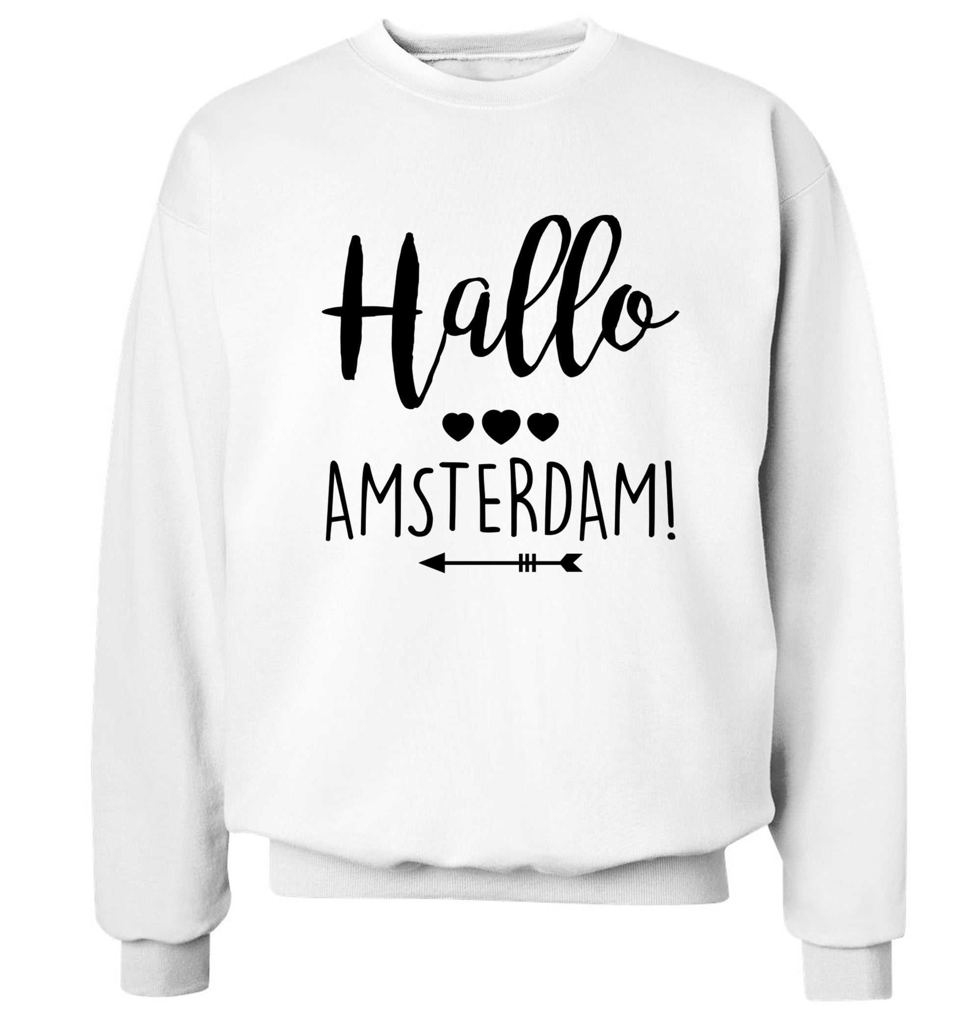 Hallo Amsterdam Adult's unisex white Sweater 2XL