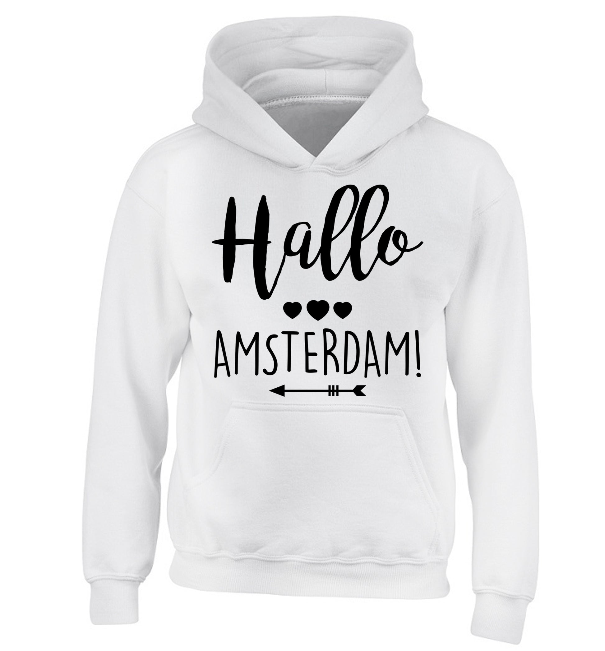 Hallo Amsterdam children's white hoodie 12-13 Years