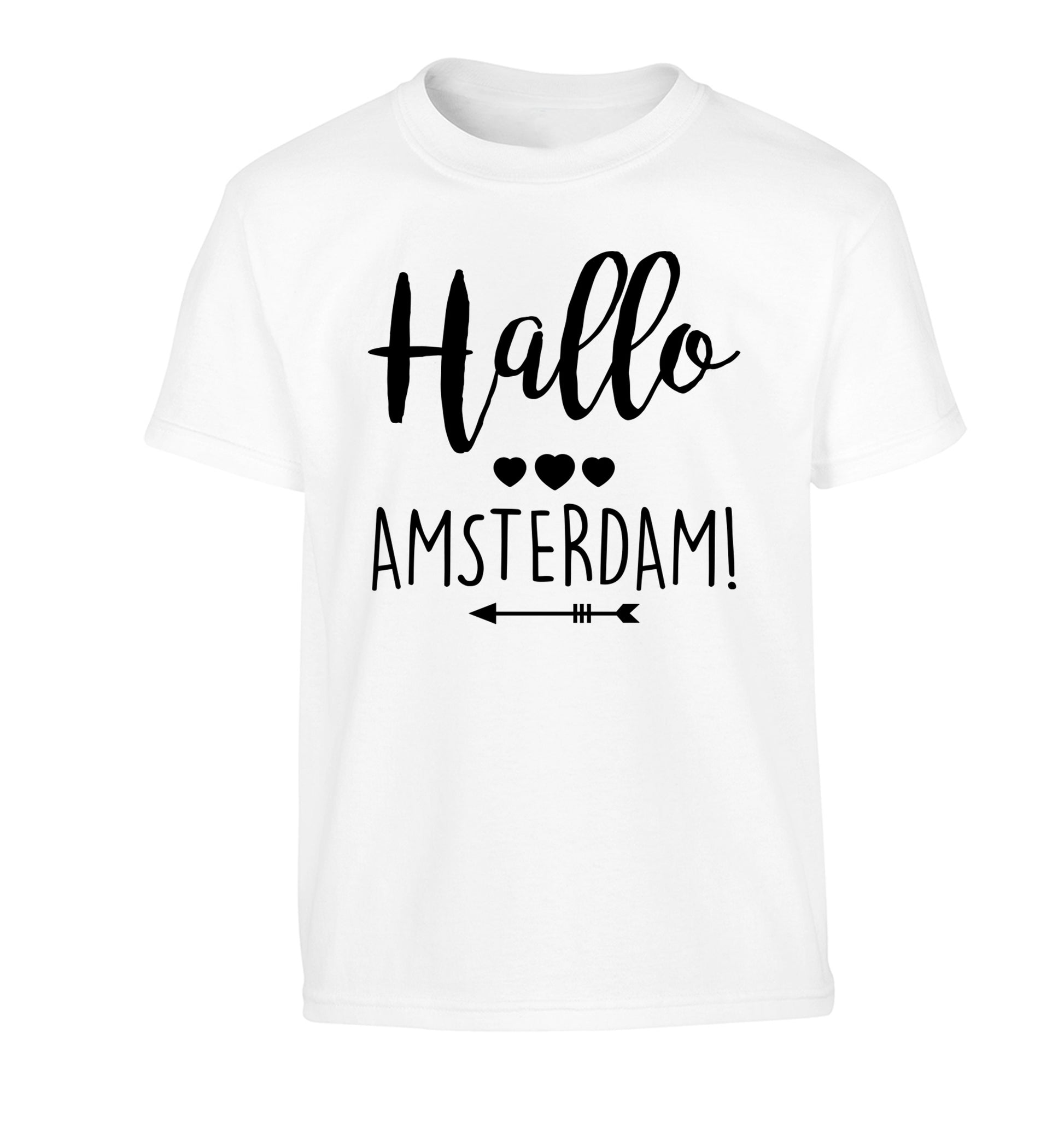 Hallo Amsterdam Children's white Tshirt 12-13 Years