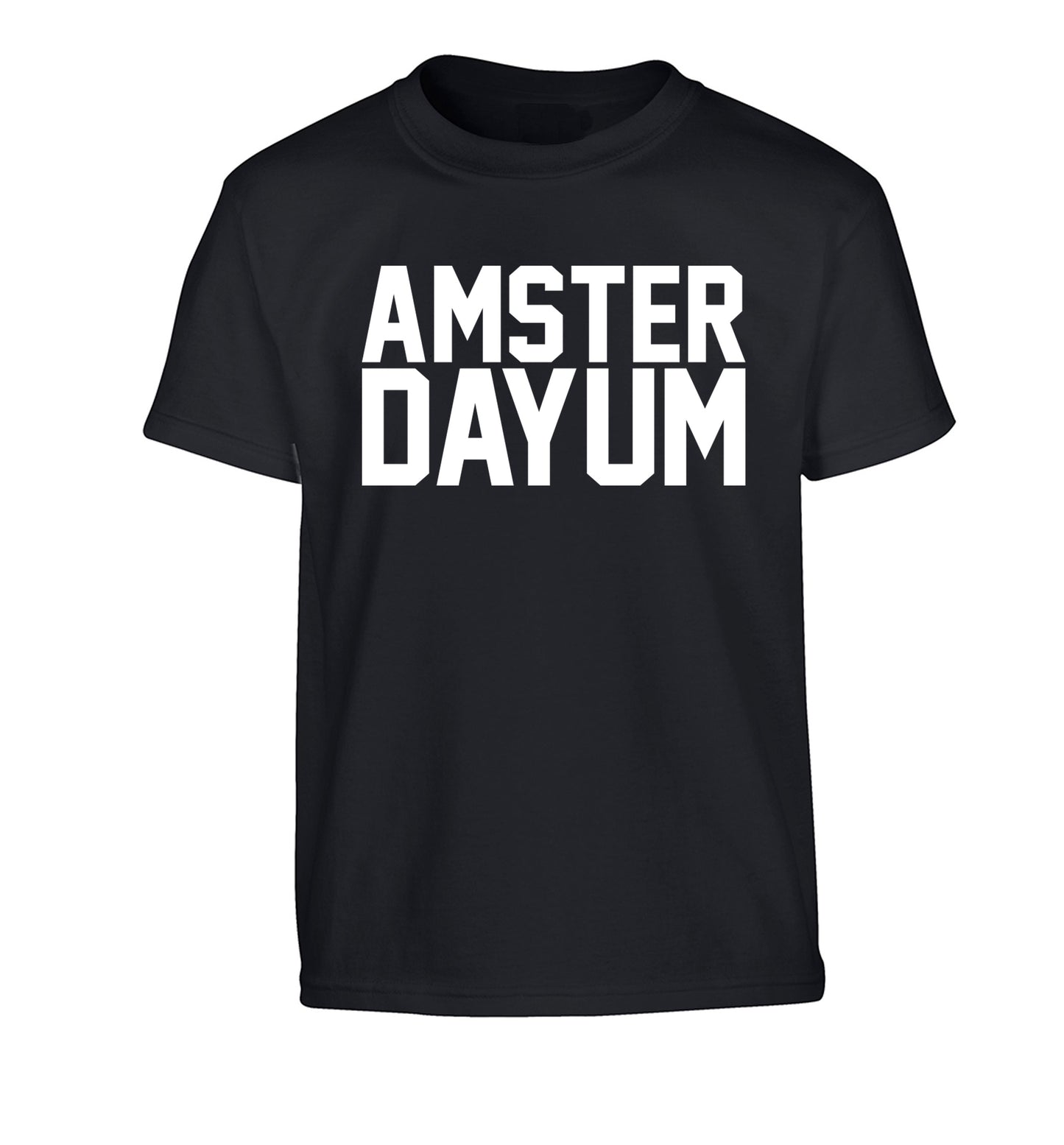 Amsterdayum Children's black Tshirt 12-13 Years