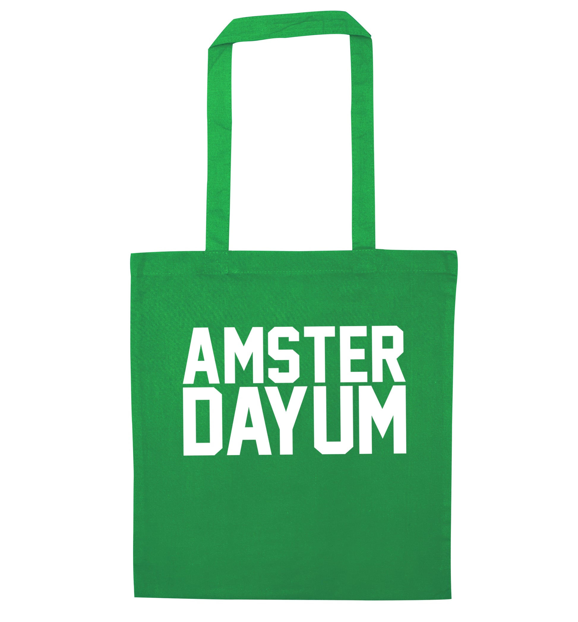 Amsterdayum green tote bag