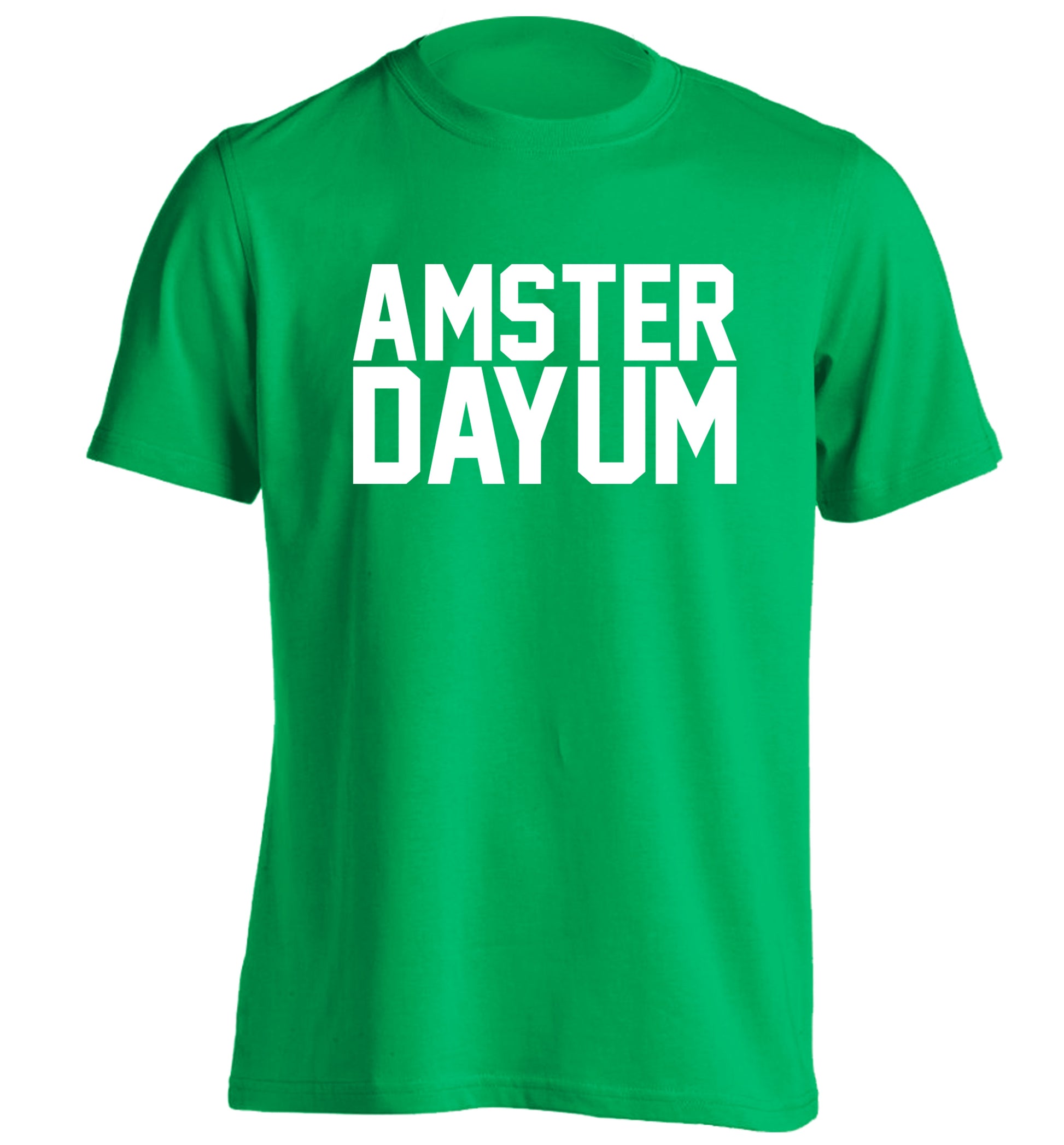 Amsterdayum adults unisex green Tshirt 2XL