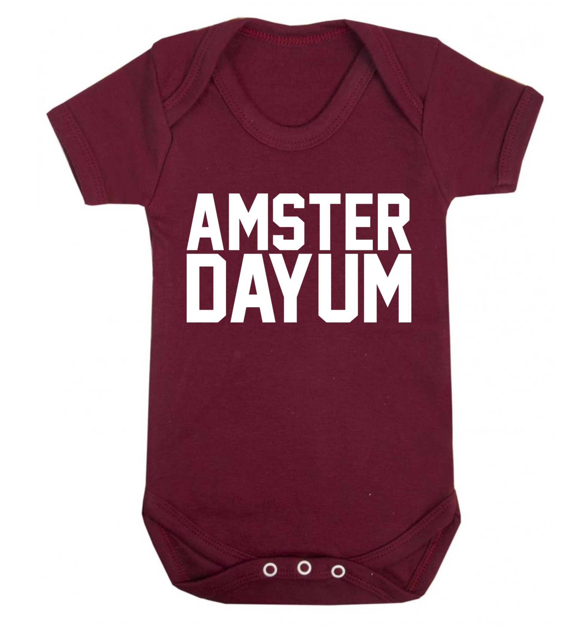 Amsterdayum Baby Vest maroon 18-24 months