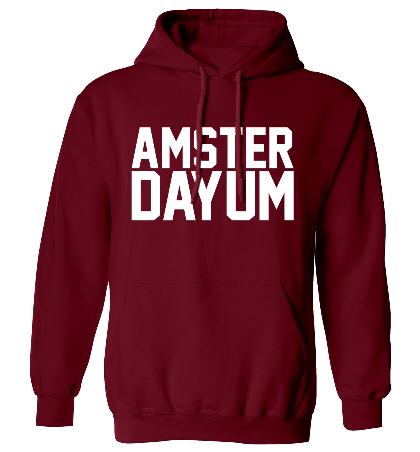 Amsterdayum adults unisex maroon hoodie 2XL