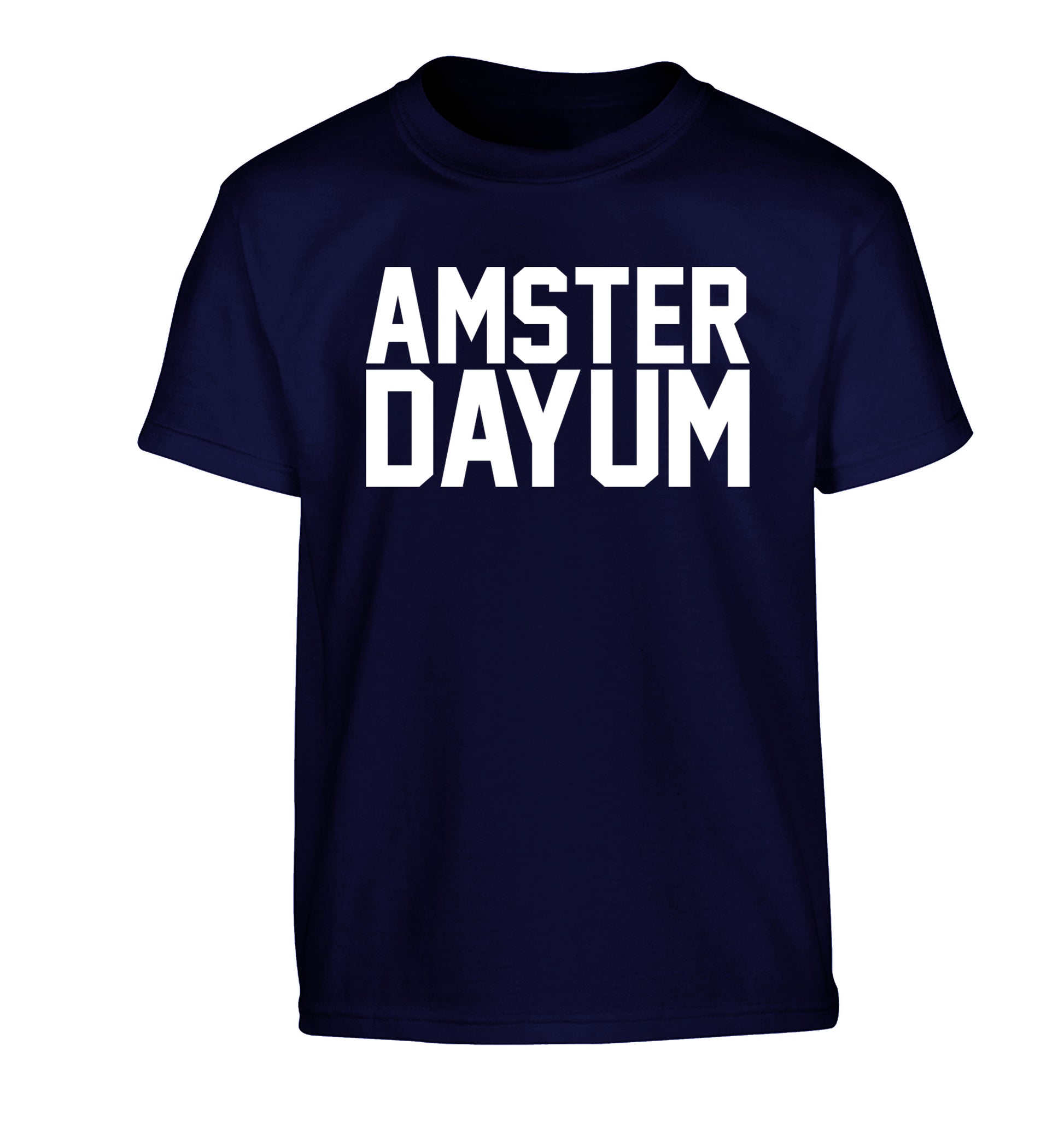 Amsterdayum Children's navy Tshirt 12-13 Years