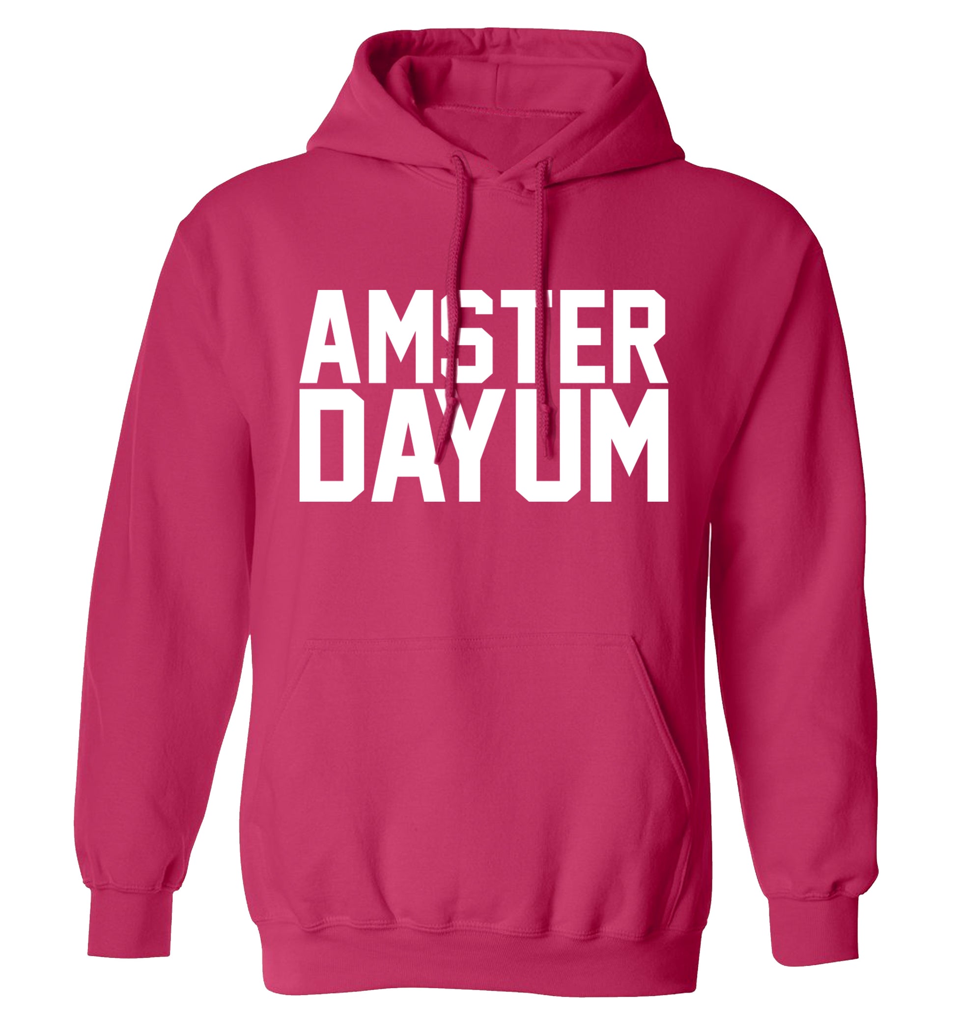 Amsterdayum adults unisex pink hoodie 2XL