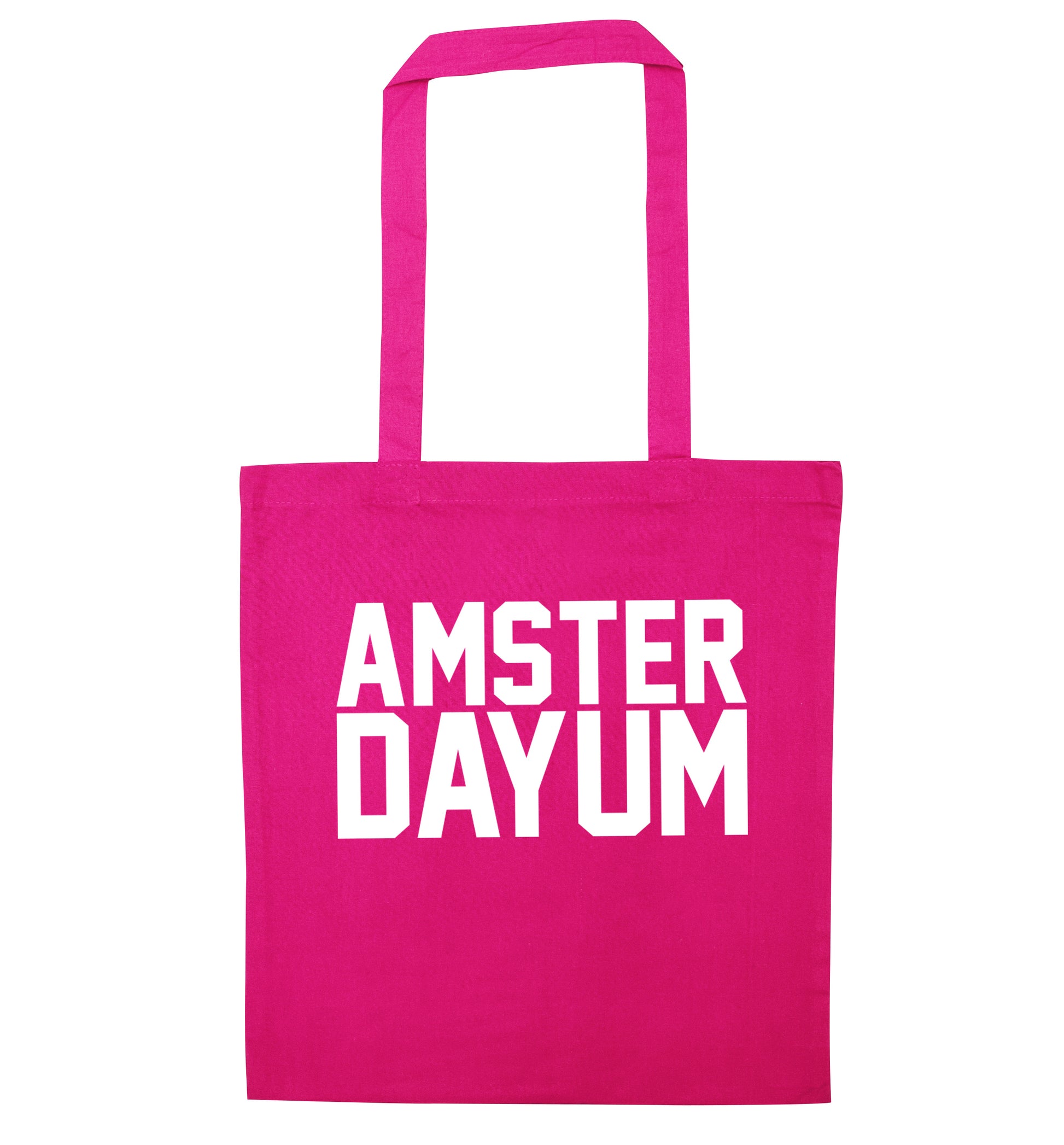 Amsterdayum pink tote bag