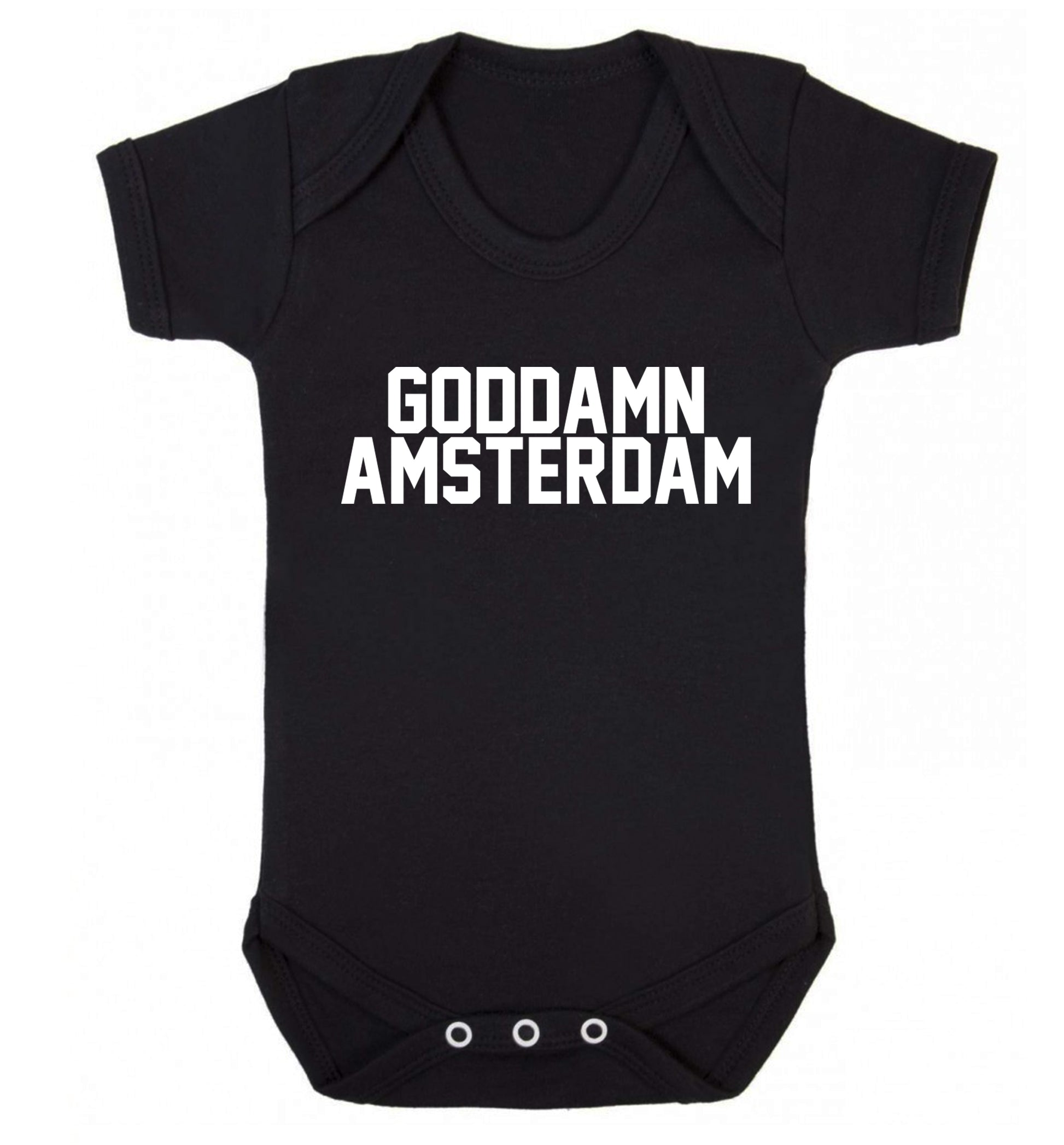 Goddamn Amsterdam Baby Vest black 18-24 months