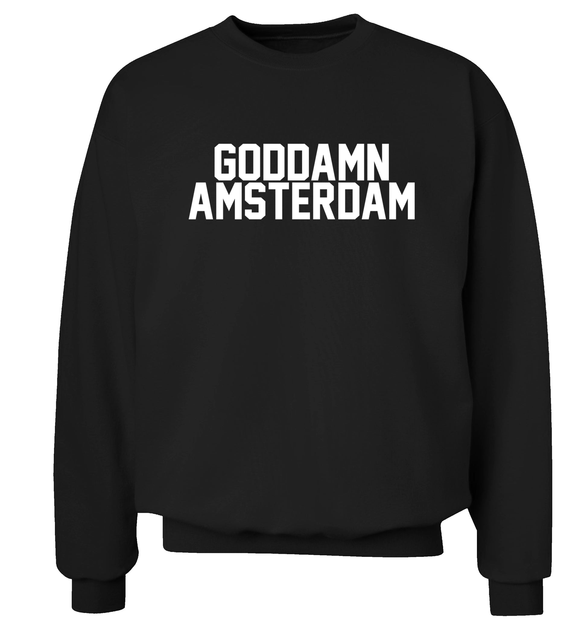 Goddamn Amsterdam Adult's unisex black Sweater 2XL
