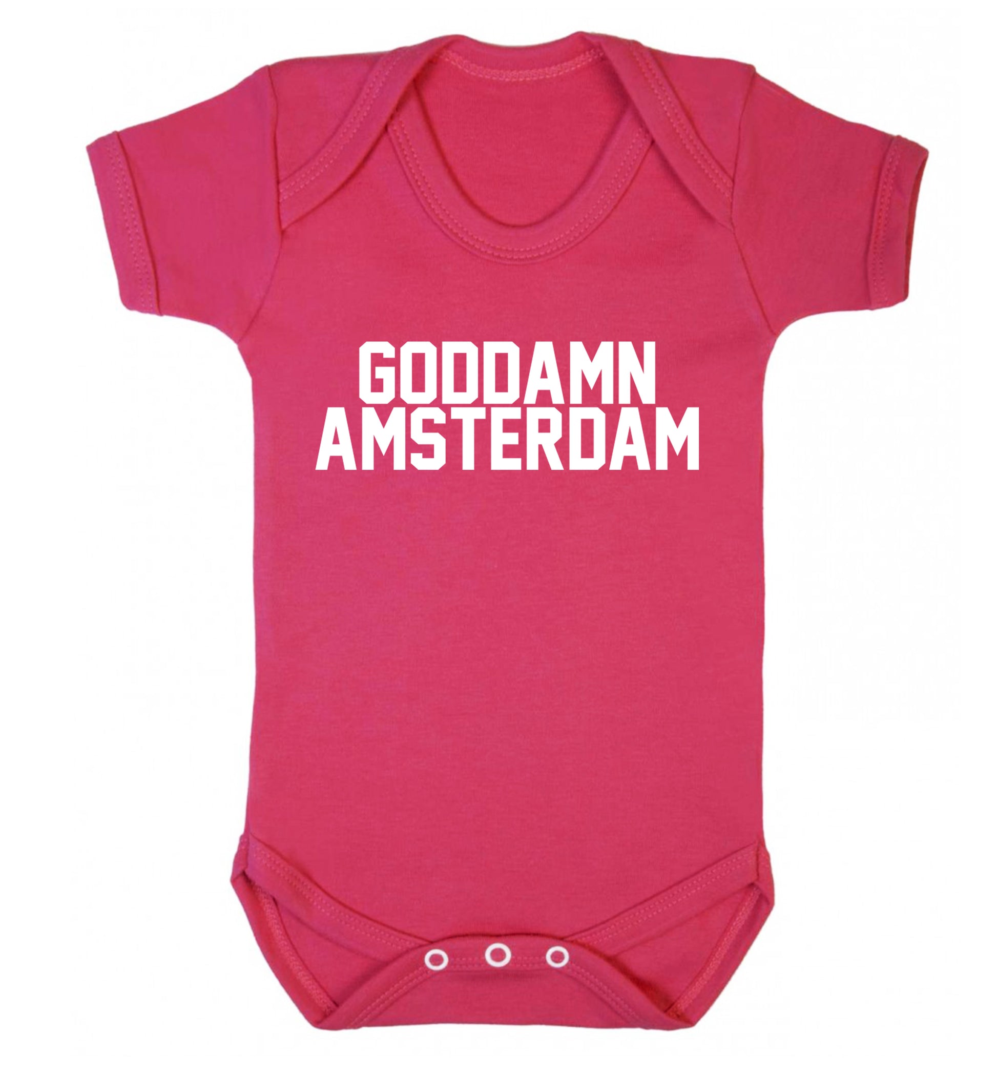 Goddamn Amsterdam Baby Vest dark pink 18-24 months