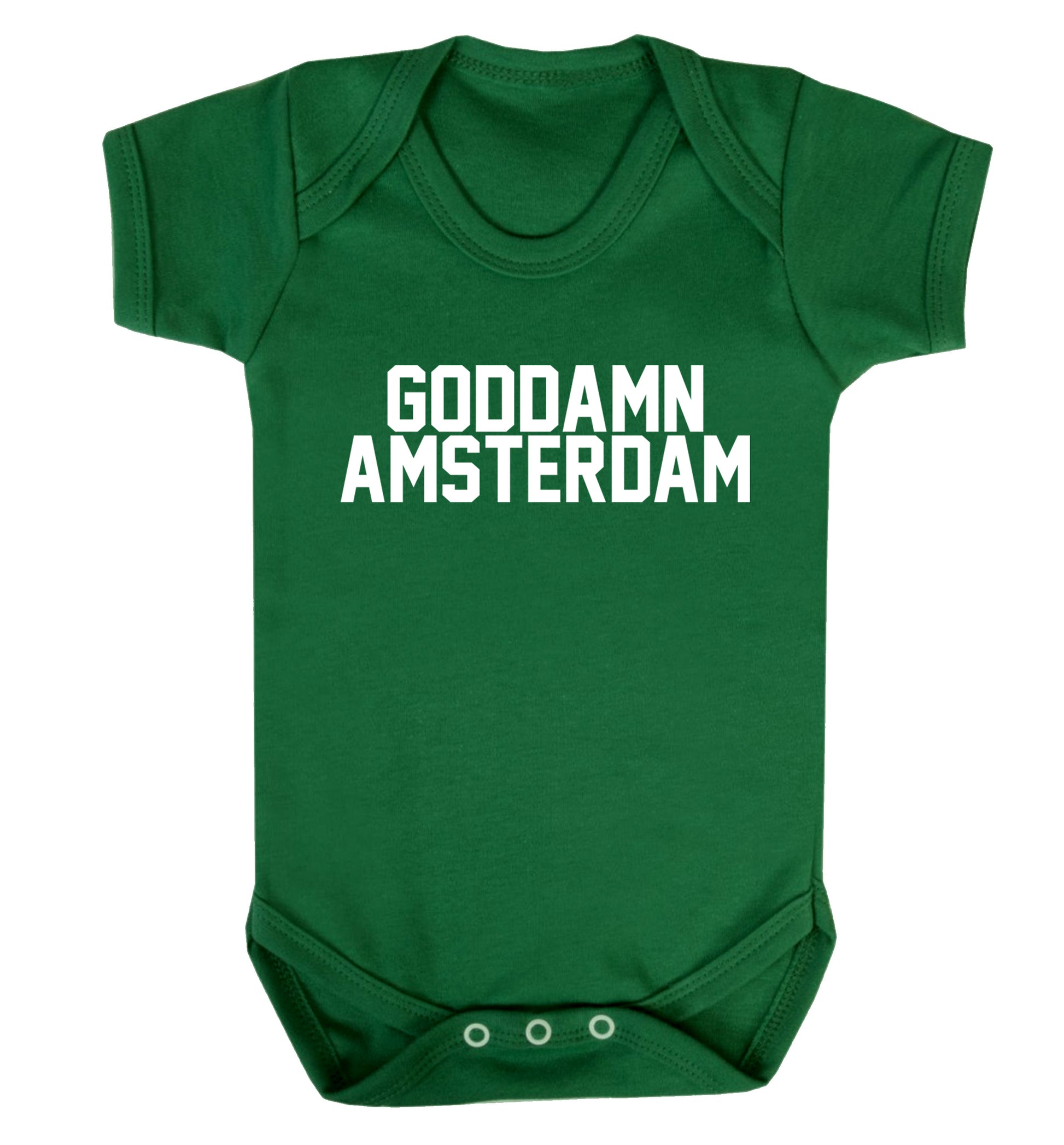 Goddamn Amsterdam Baby Vest green 18-24 months