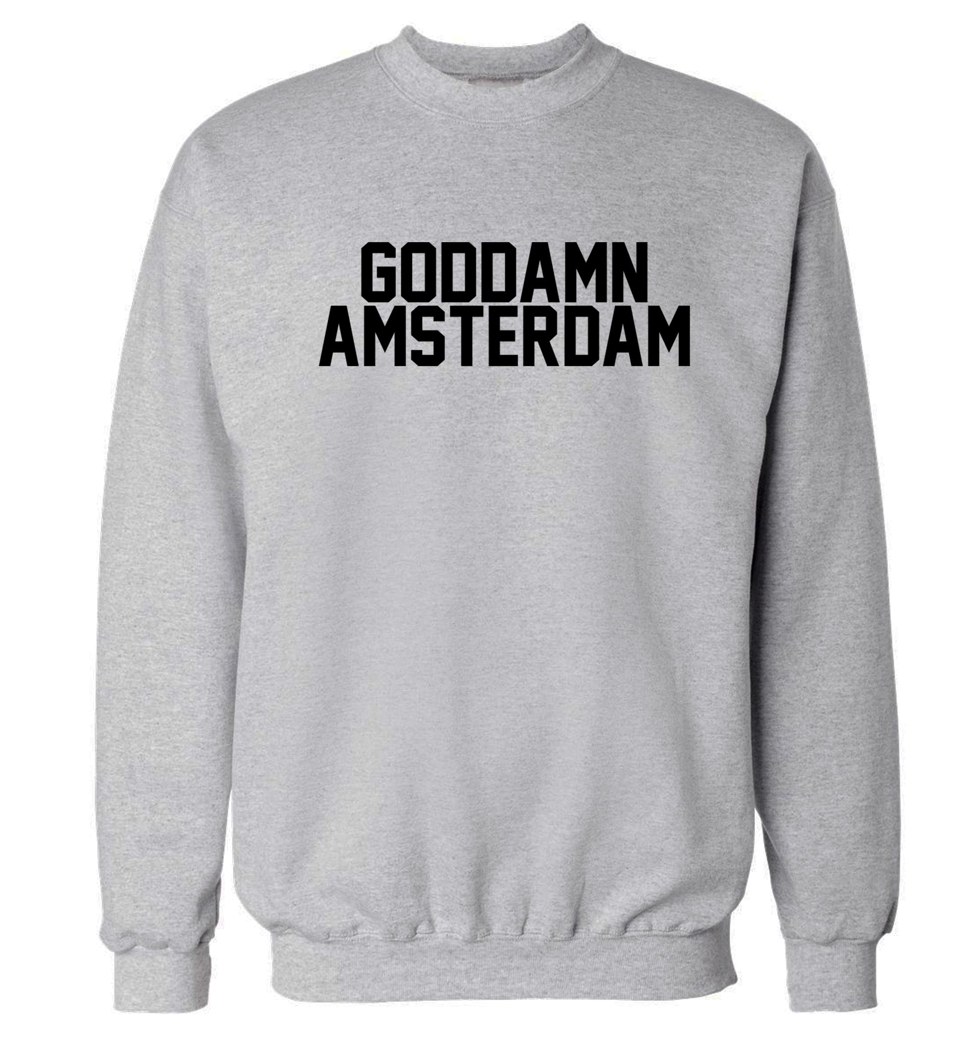 Goddamn Amsterdam Adult's unisex grey Sweater 2XL