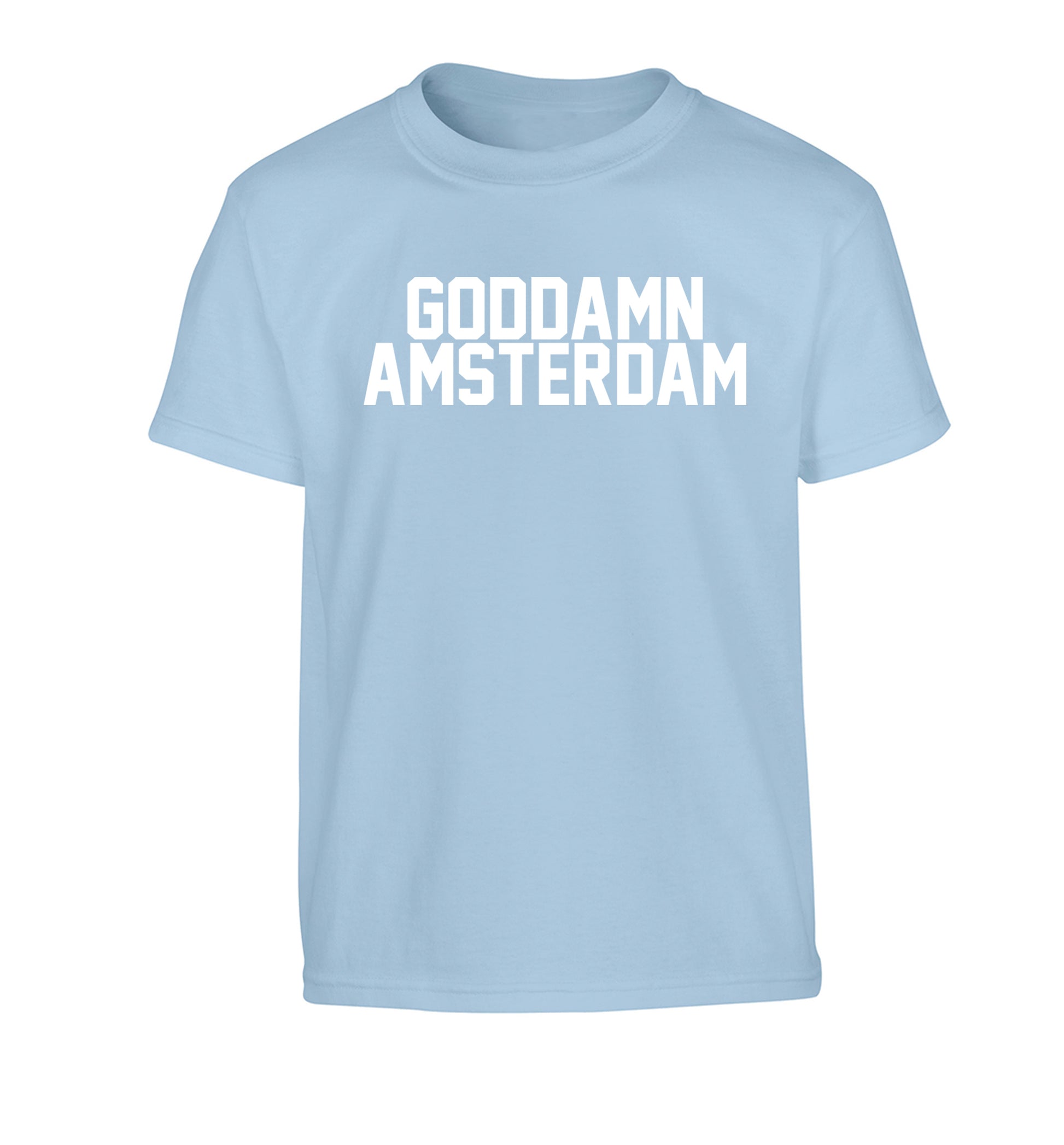 Goddamn Amsterdam Children's light blue Tshirt 12-13 Years