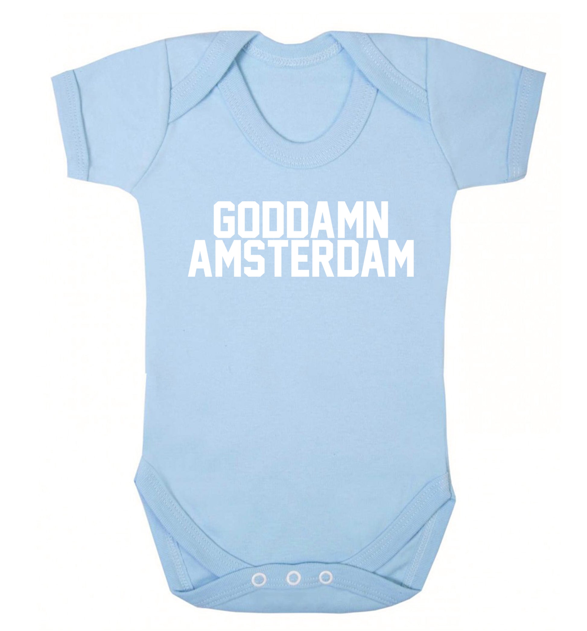 Goddamn Amsterdam Baby Vest pale blue 18-24 months