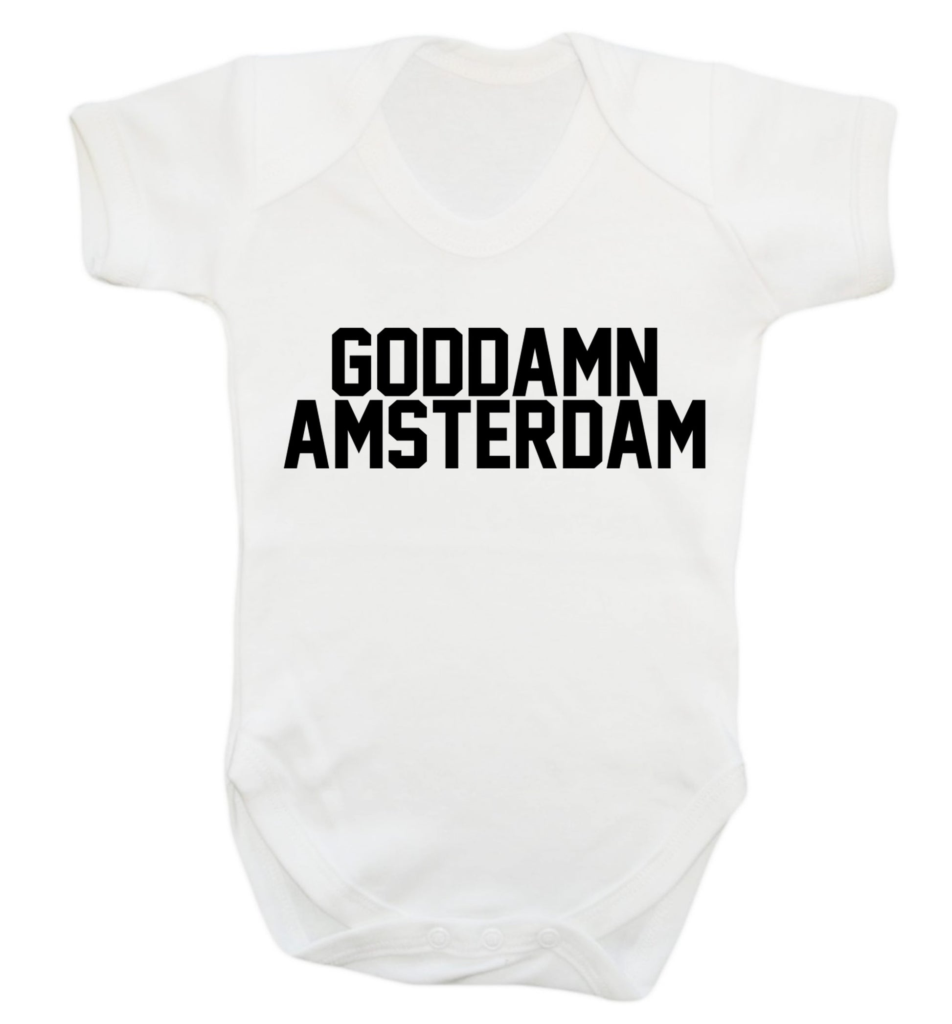 Goddamn Amsterdam Baby Vest white 18-24 months