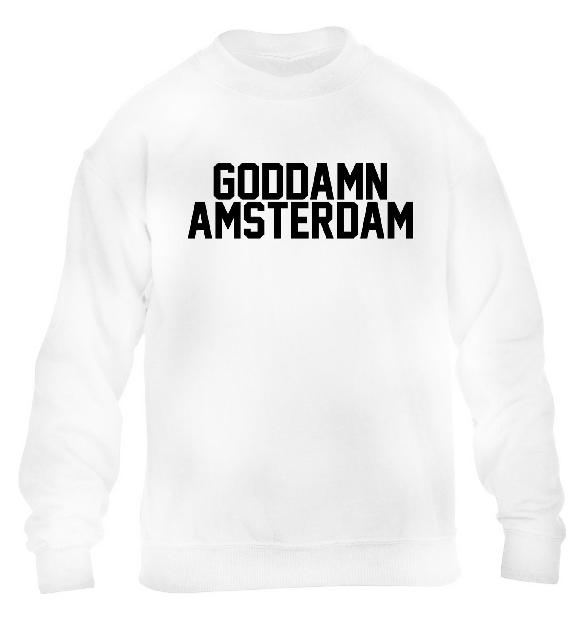 Goddamn Amsterdam children's white sweater 12-13 Years