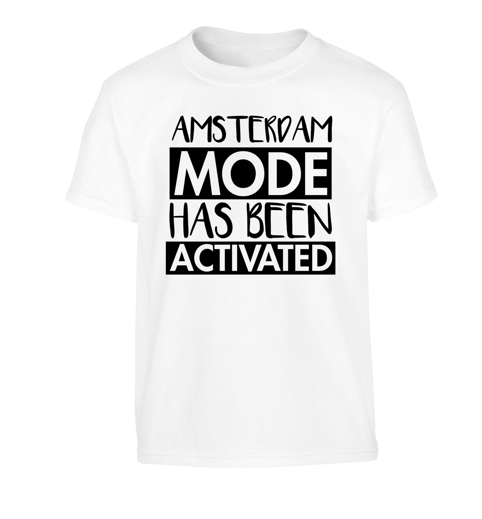 Amsterdam mode has been activated Children's white Tshirt 12-13 Years