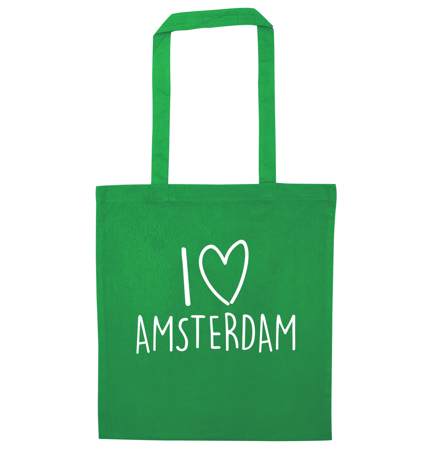 I love Amsterdam green tote bag