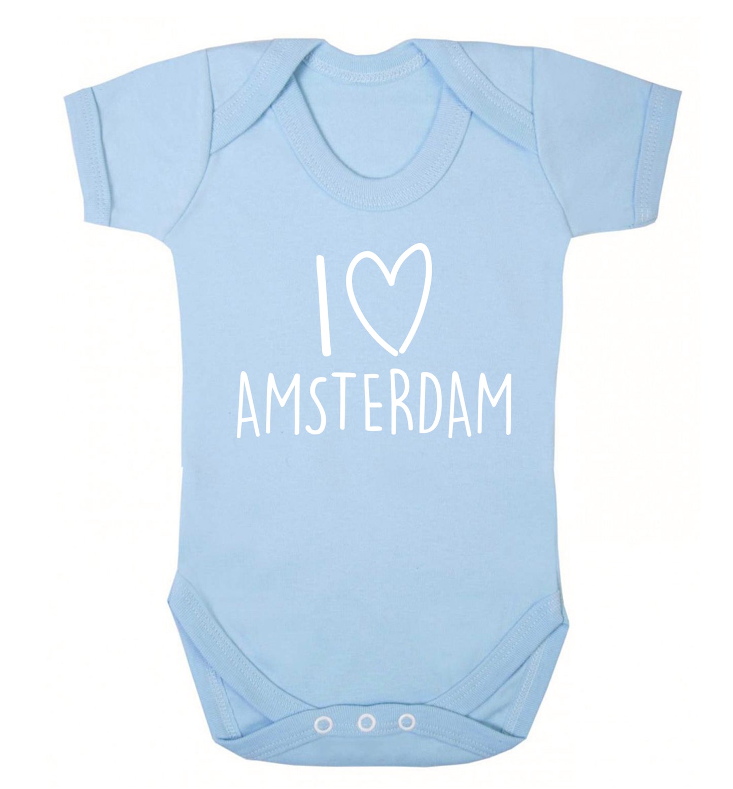 I love Amsterdam Baby Vest pale blue 18-24 months