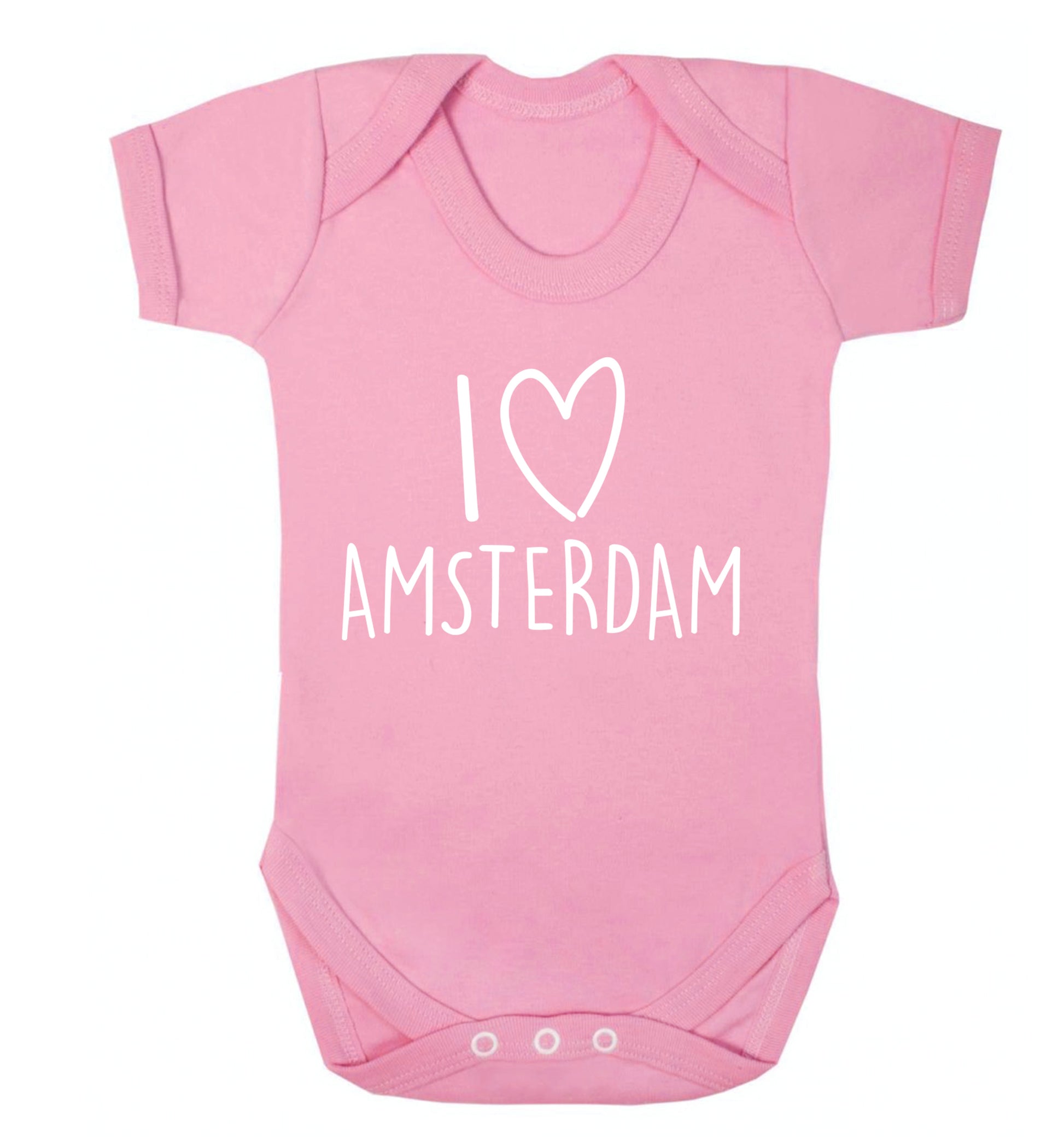 I love Amsterdam Baby Vest pale pink 18-24 months