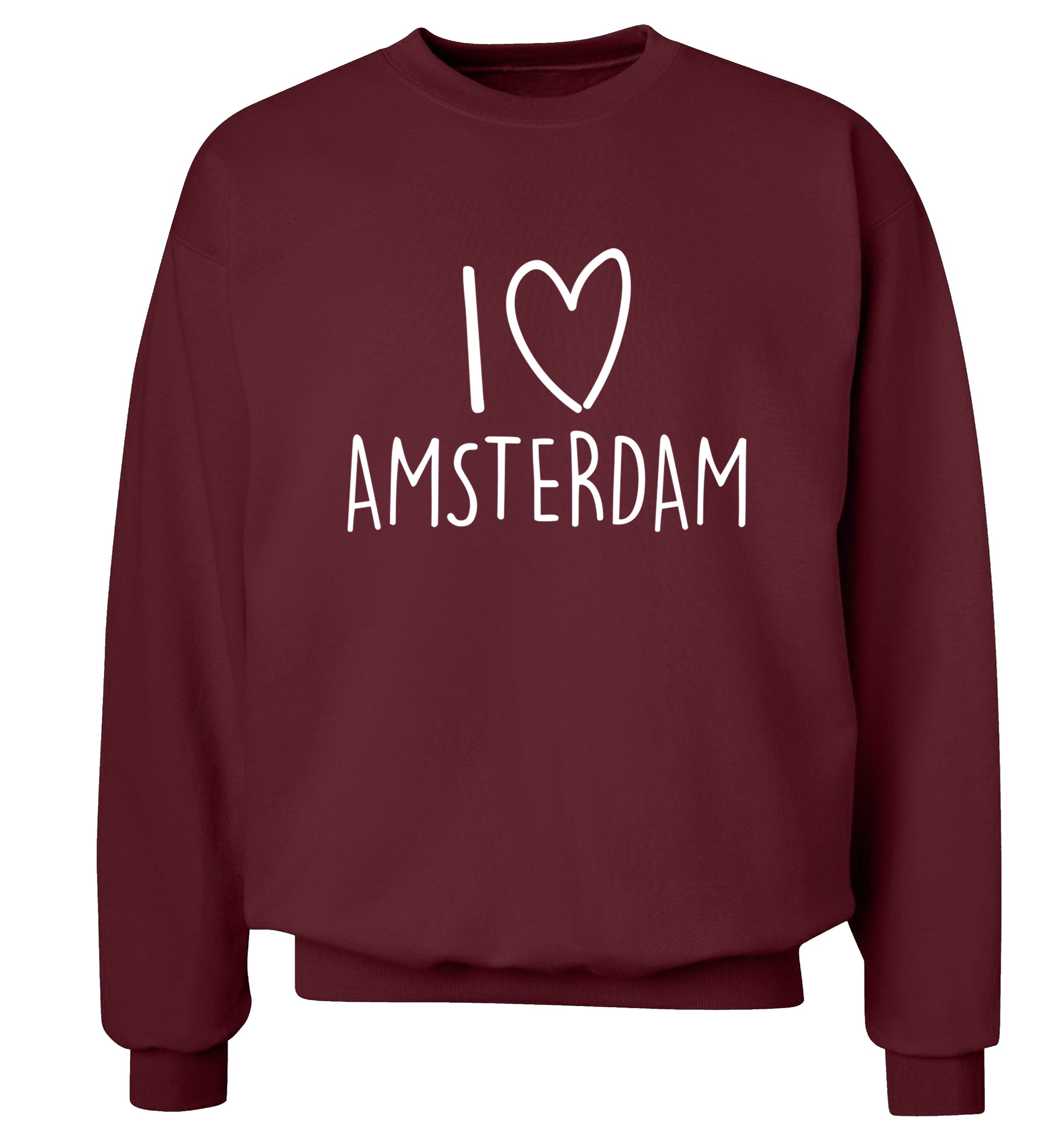 I love Amsterdam Adult's unisex maroon Sweater 2XL