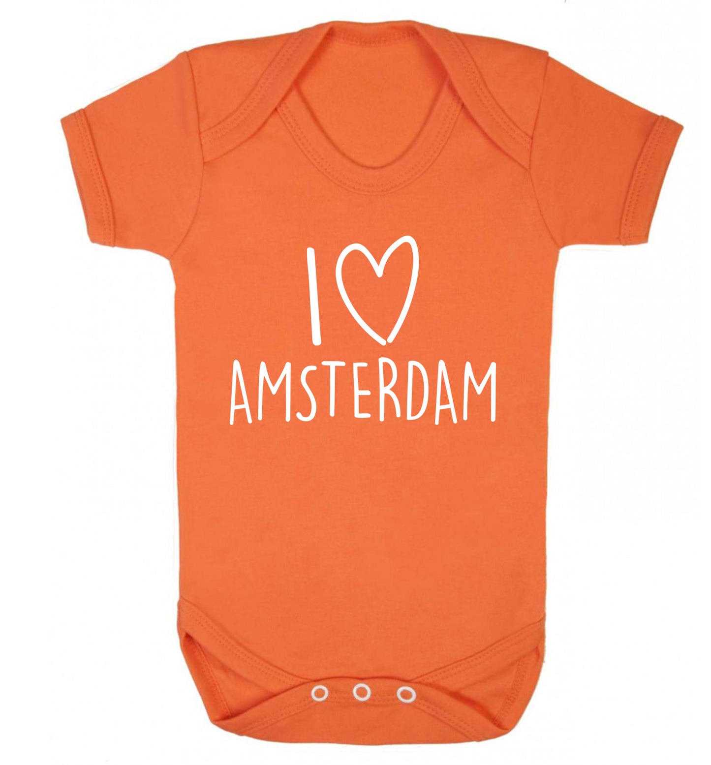 I love Amsterdam Baby Vest orange 18-24 months