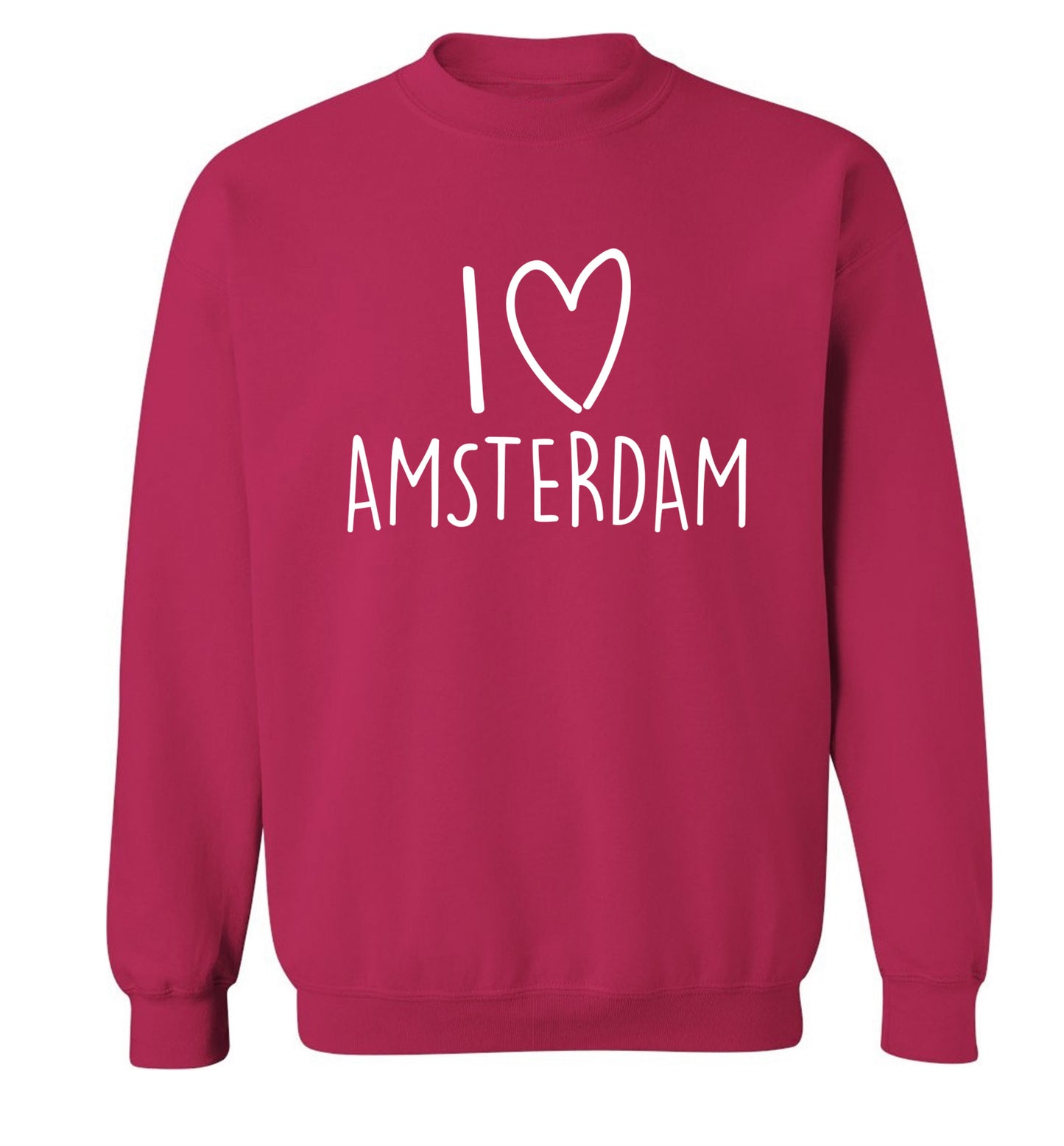 I love Amsterdam Adult's unisex pink Sweater 2XL