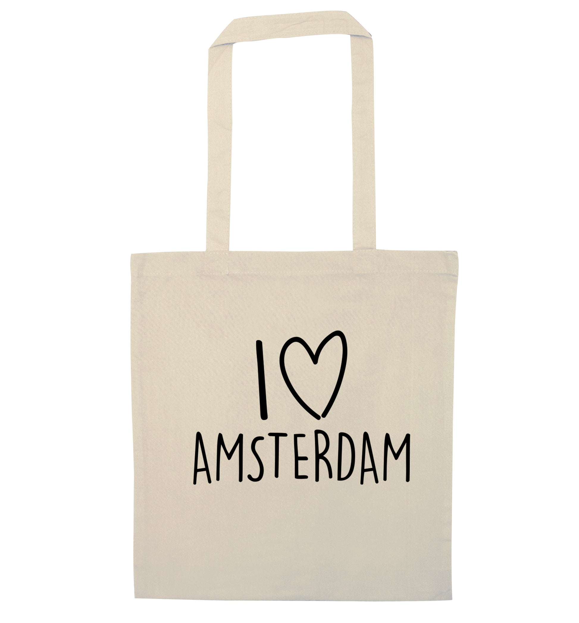 I love Amsterdam natural tote bag
