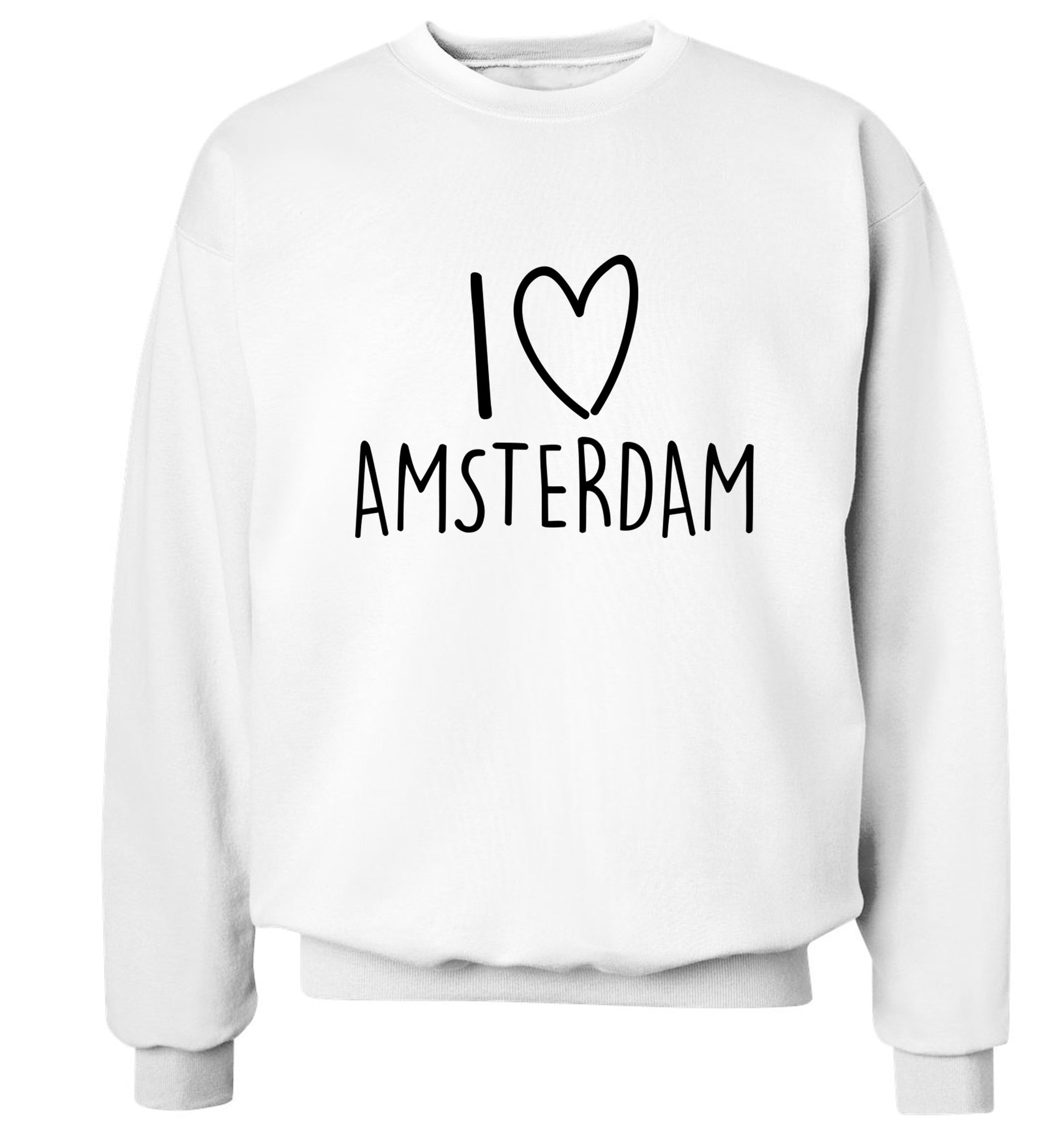 I love Amsterdam Adult's unisex white Sweater 2XL