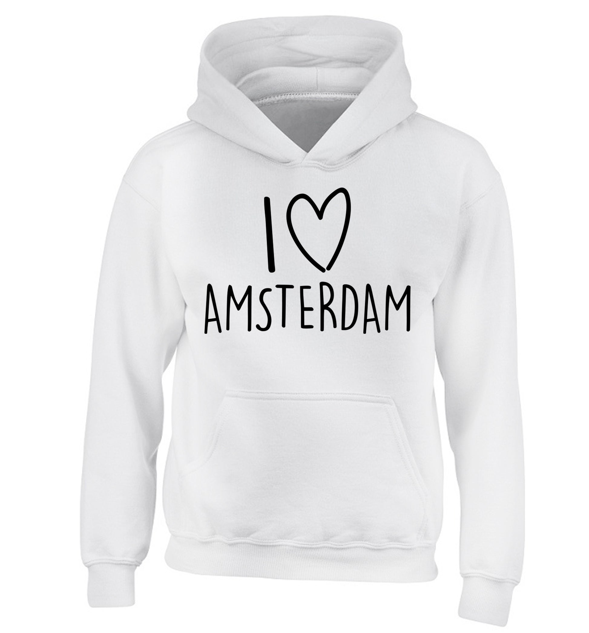 I love Amsterdam children's white hoodie 12-13 Years