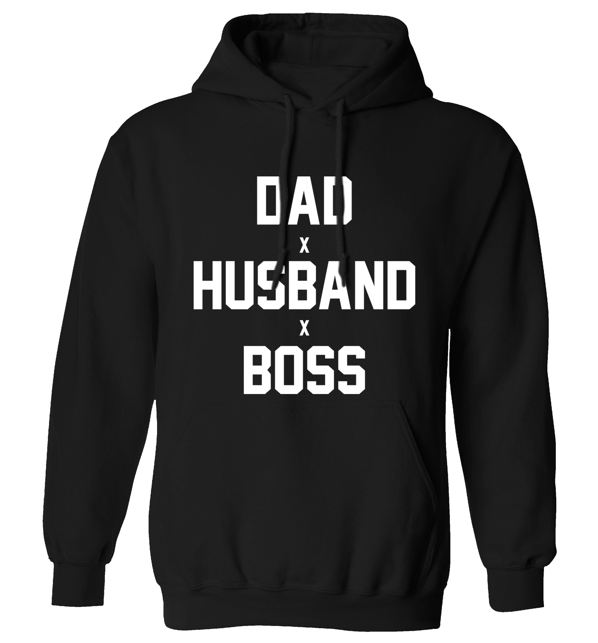 Dad husband boss adults unisex black hoodie 2XL