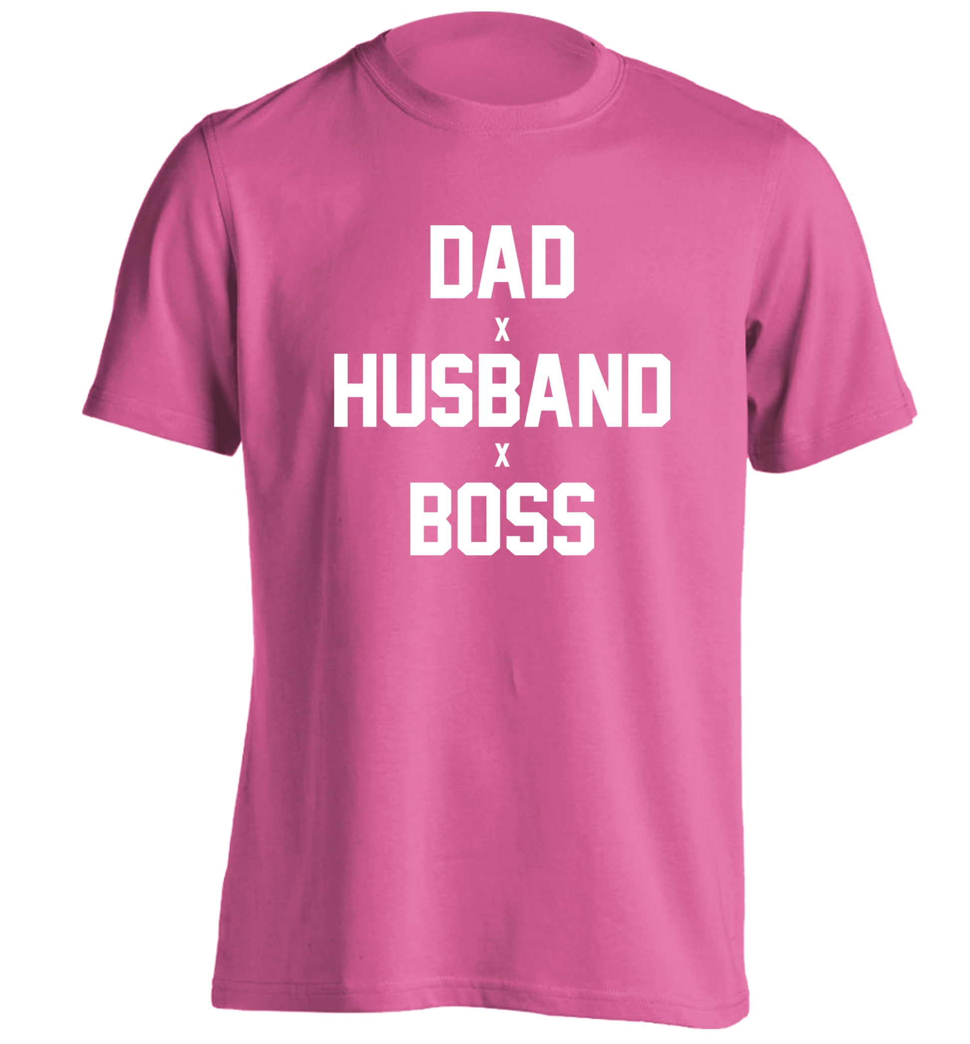Dad husband boss adults unisex pink Tshirt 2XL
