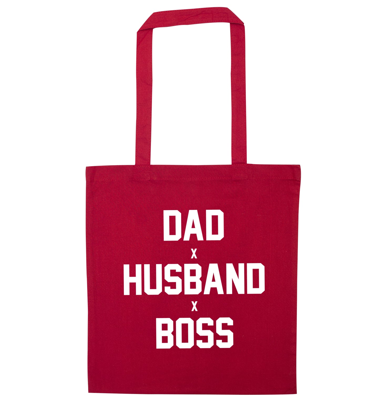 Dad husband boss red tote bag