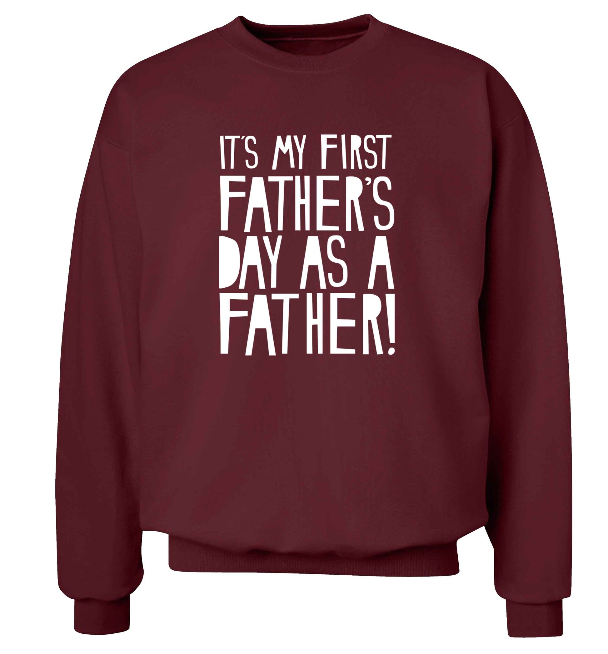 It's my first father's day as a father! adult's unisex maroon sweater 2XL