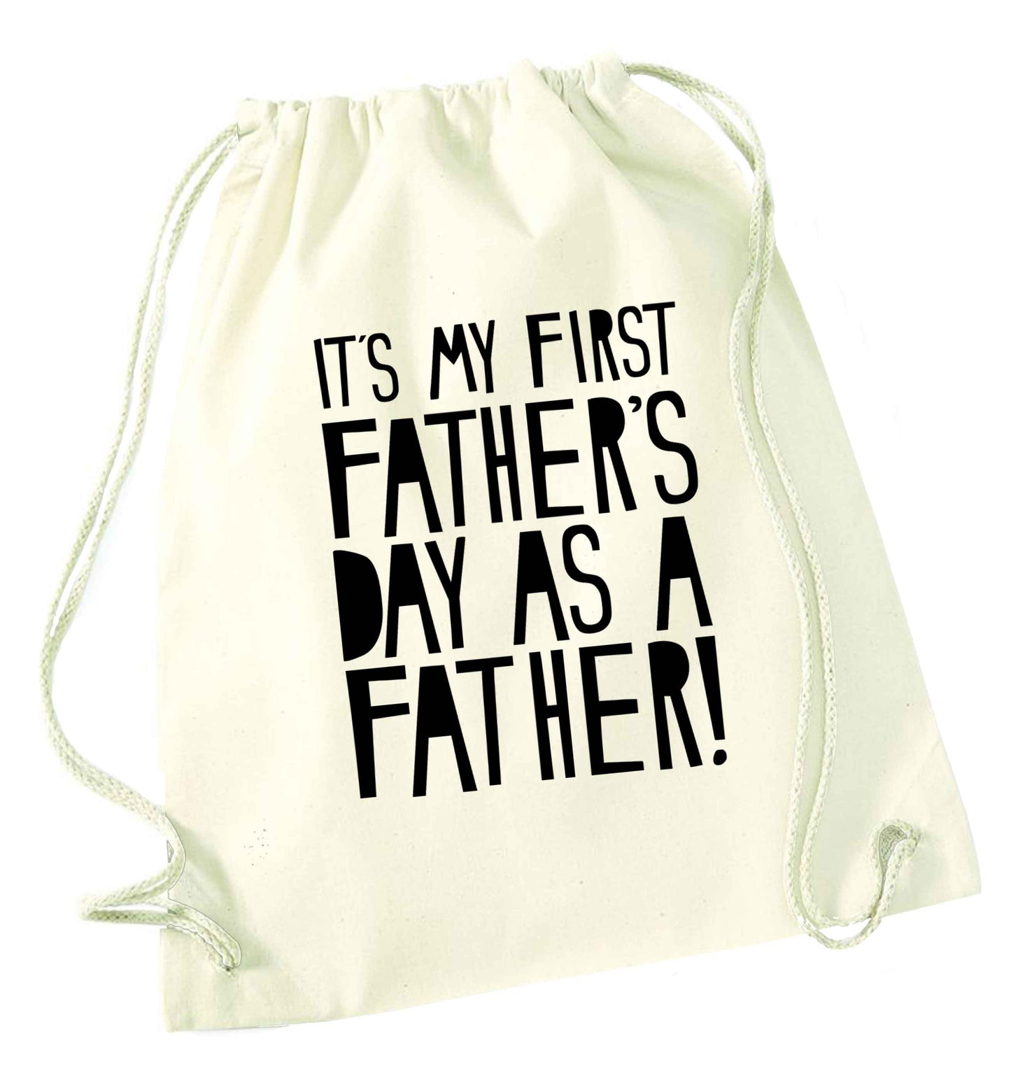 It's my first father's day as a father! natural drawstring bag