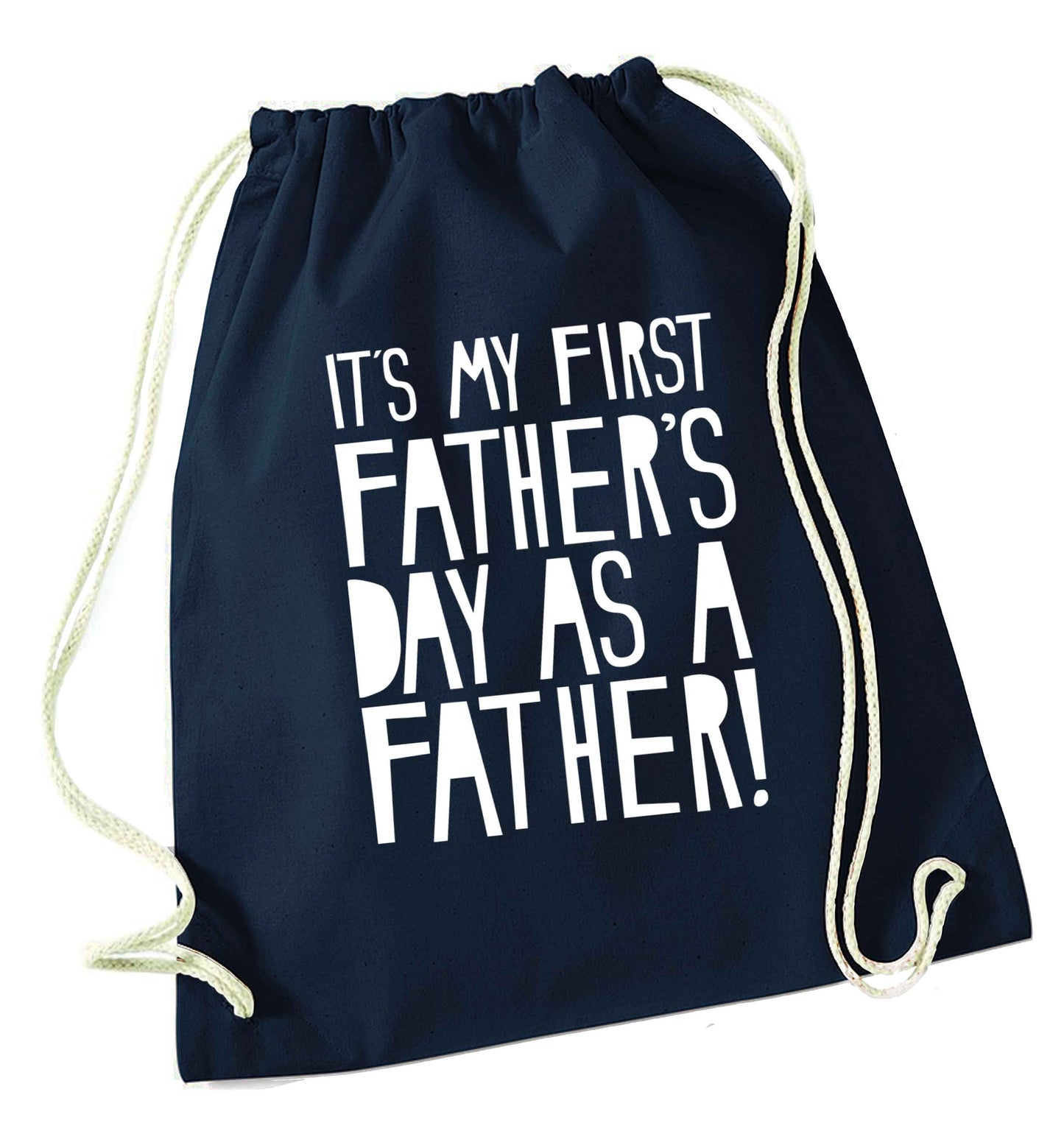 It's my first father's day as a father! navy drawstring bag