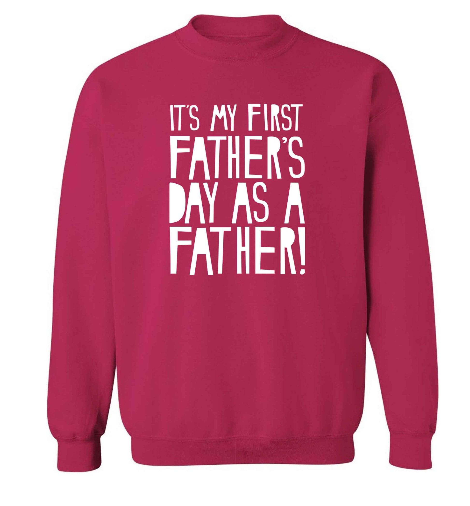 It's my first father's day as a father! adult's unisex pink sweater 2XL