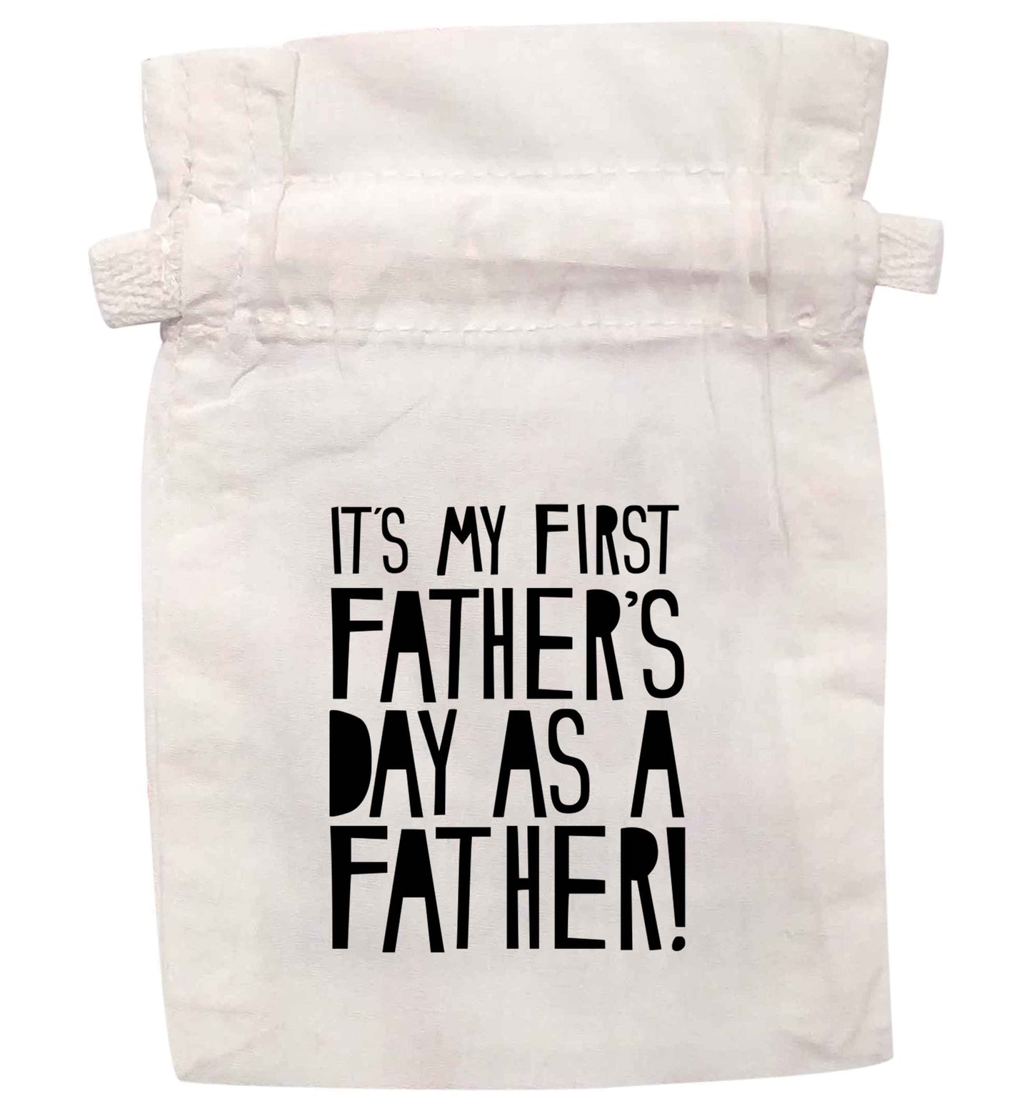 It's my first father's day as a father! | XS - L | Pouch / Drawstring bag / Sack | Organic Cotton | Bulk discounts available!
