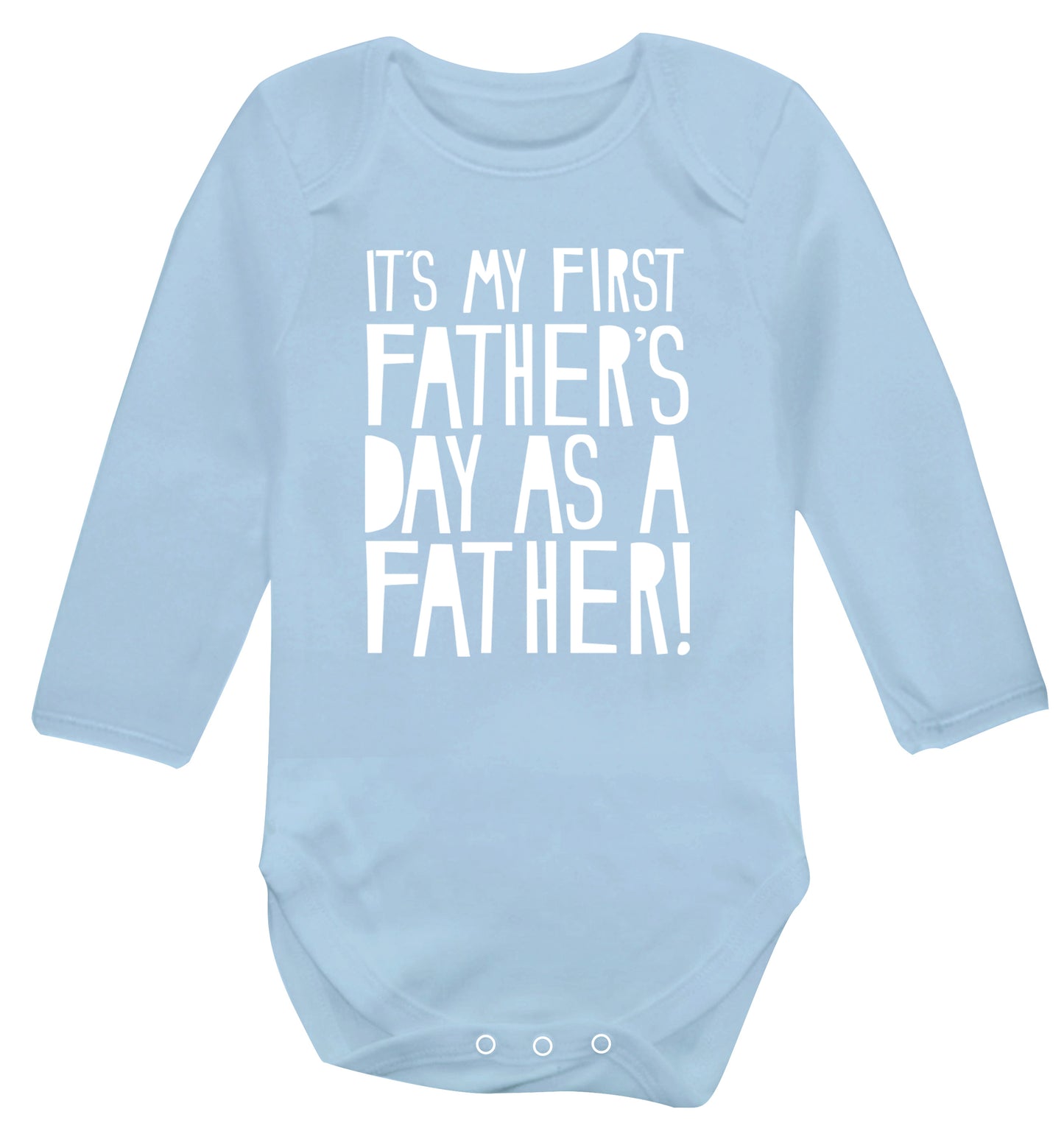 It's my first Father's Day as a father! Baby Vest long sleeved pale blue 6-12 months
