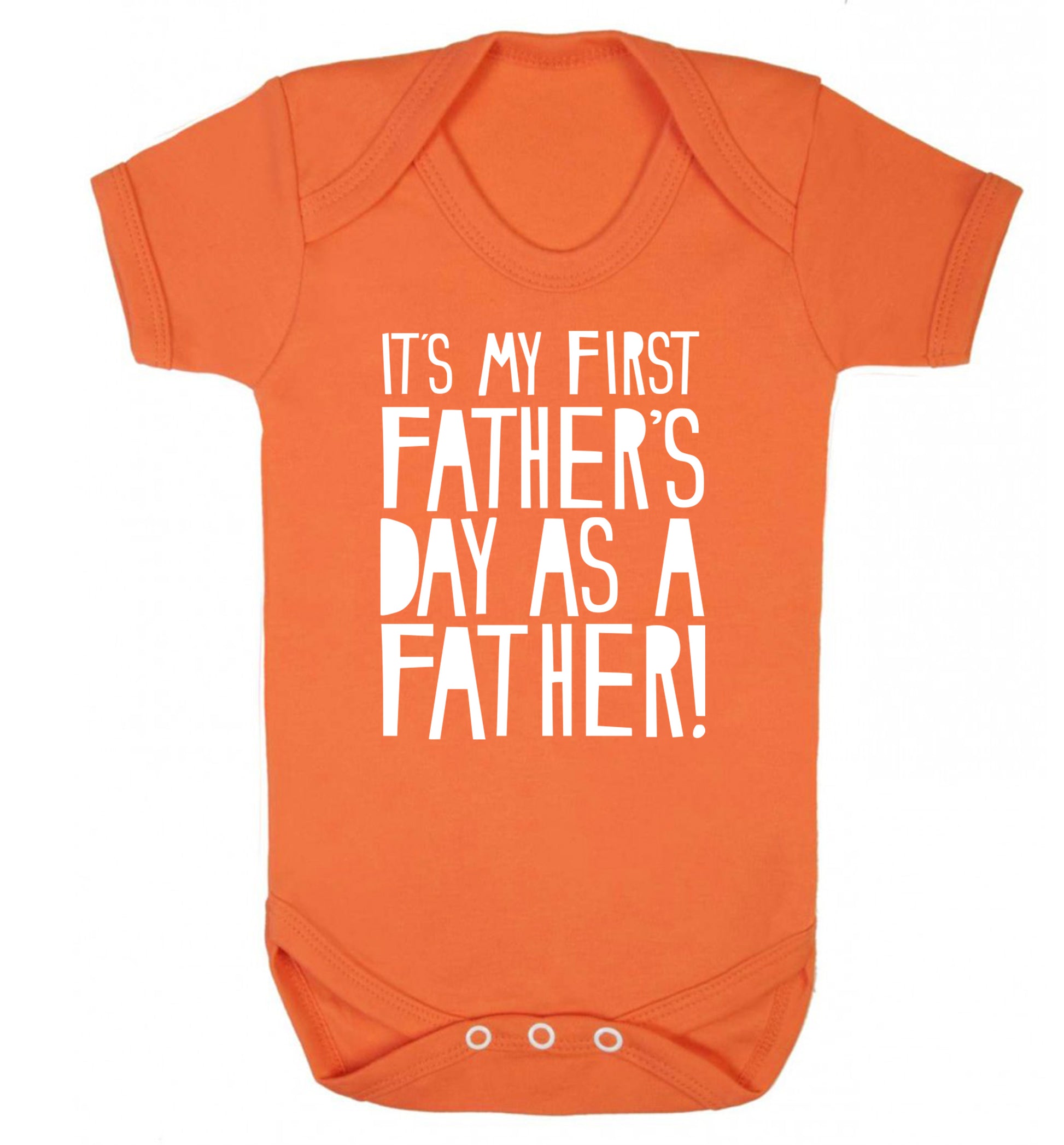 It's my first Father's Day as a father! Baby Vest orange 18-24 months