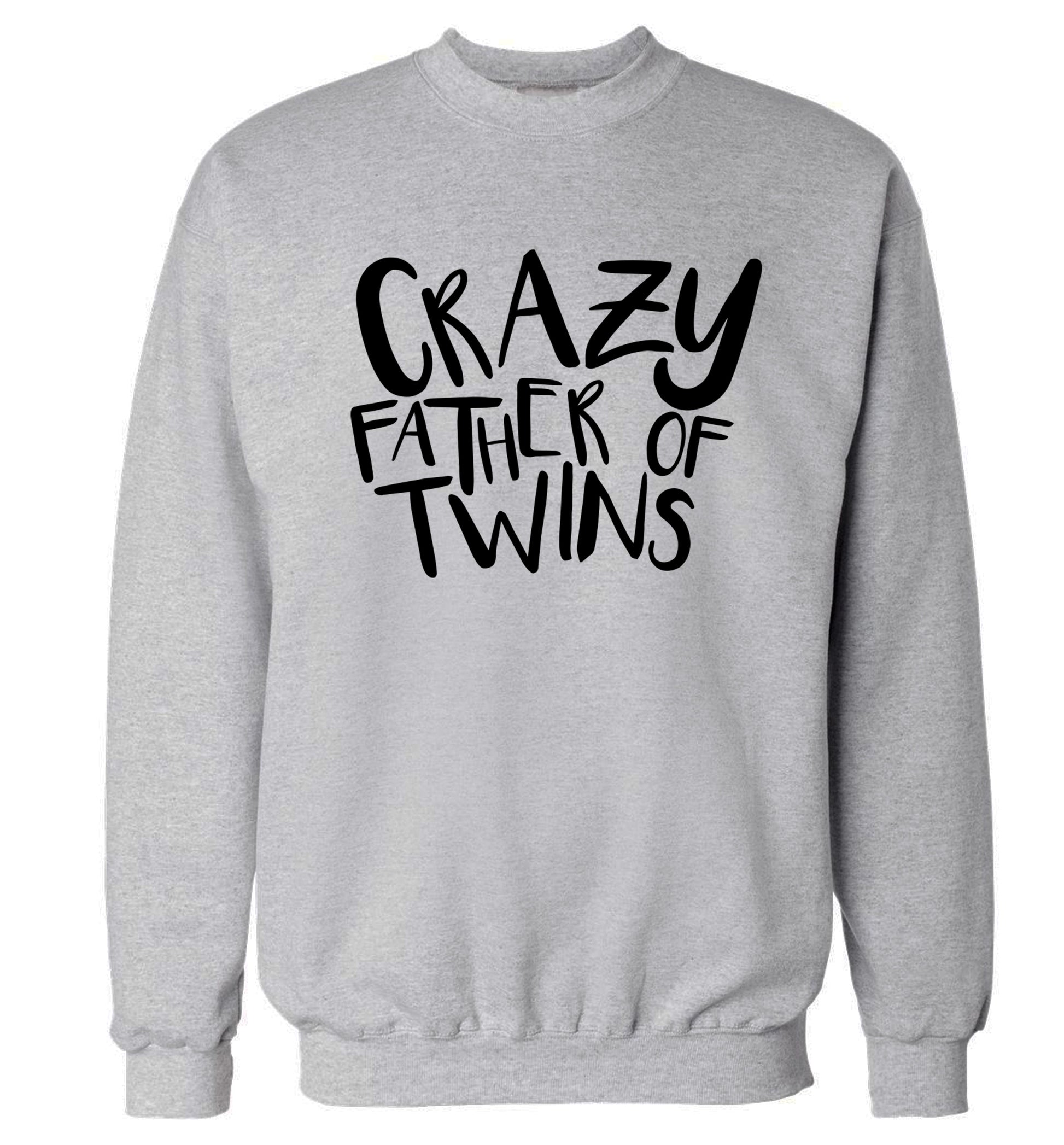 Crazy father of twins Adult's unisex grey Sweater 2XL