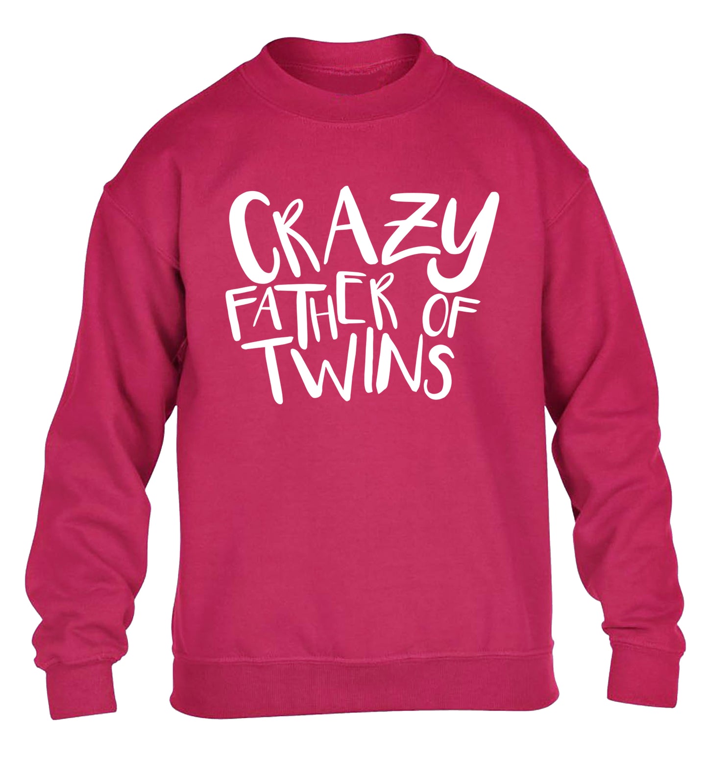 Crazy father of twins children's pink sweater 12-13 Years