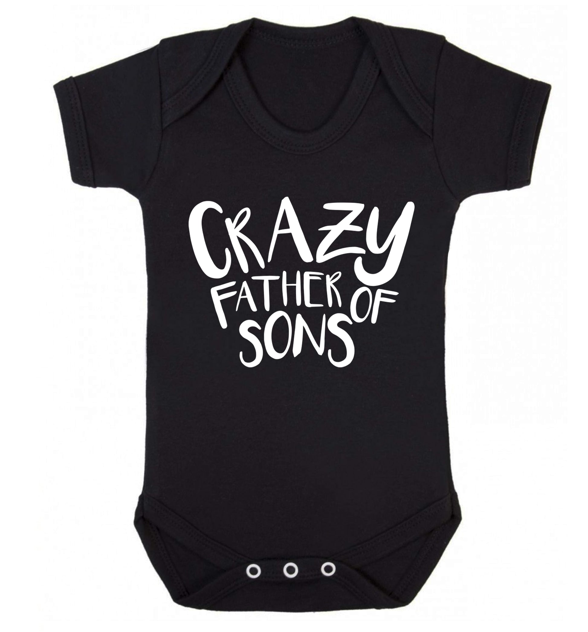 Crazy father of sons Baby Vest black 18-24 months