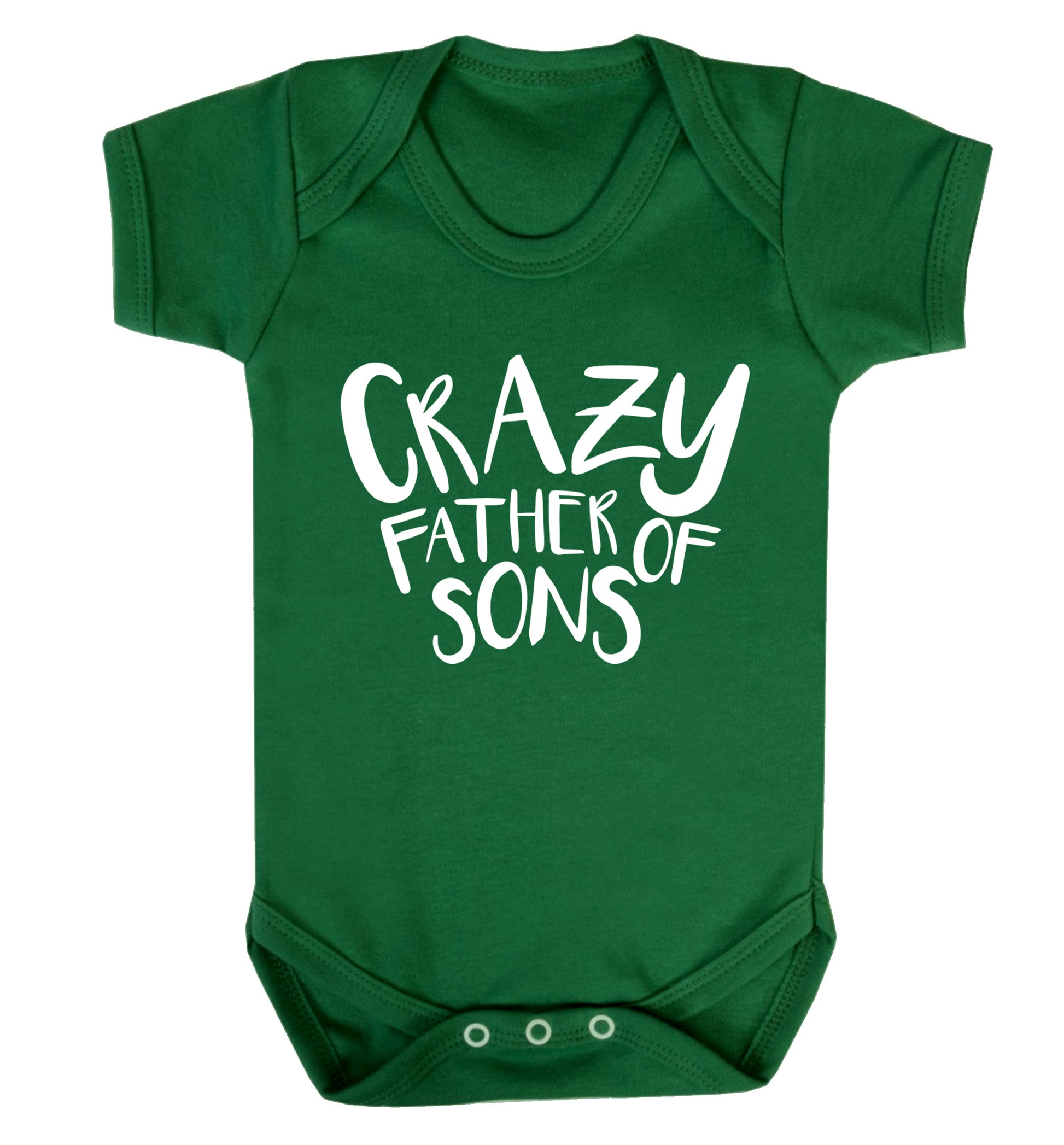 Crazy father of sons Baby Vest green 18-24 months
