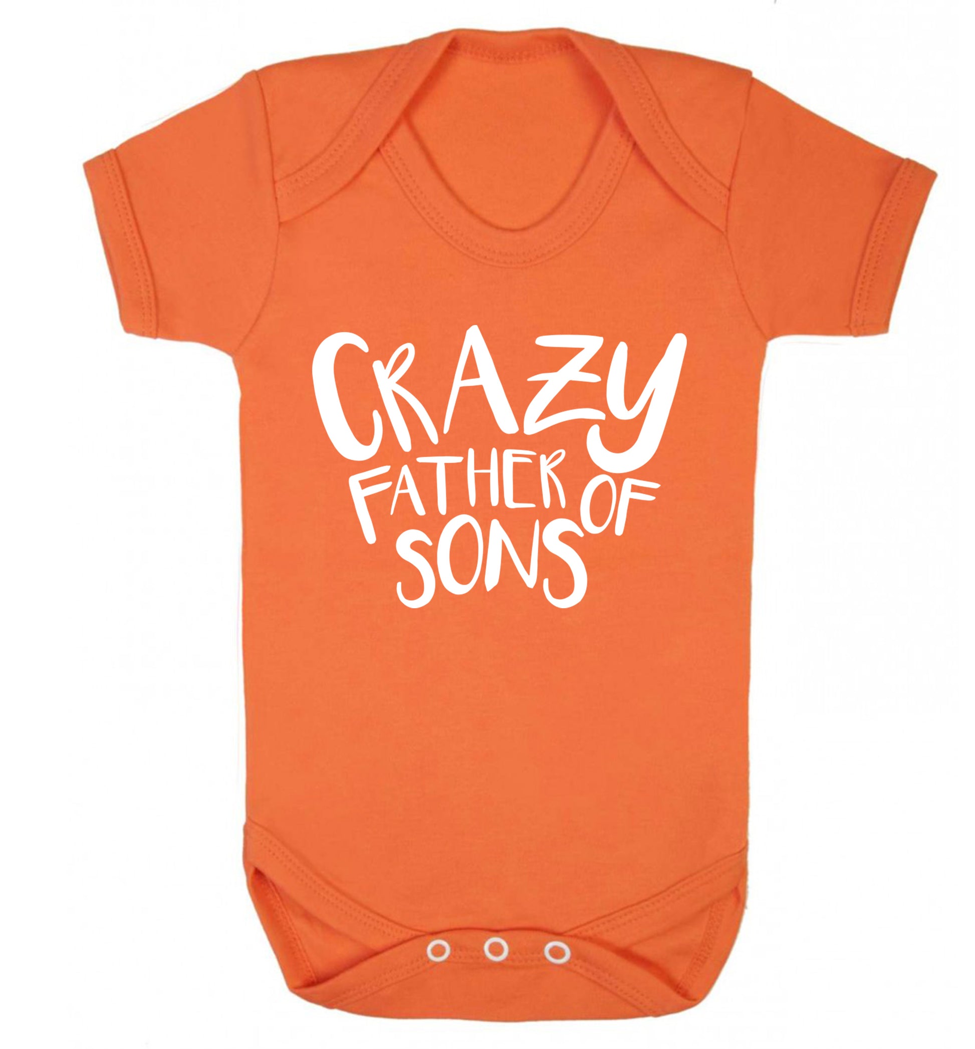 Crazy father of sons Baby Vest orange 18-24 months